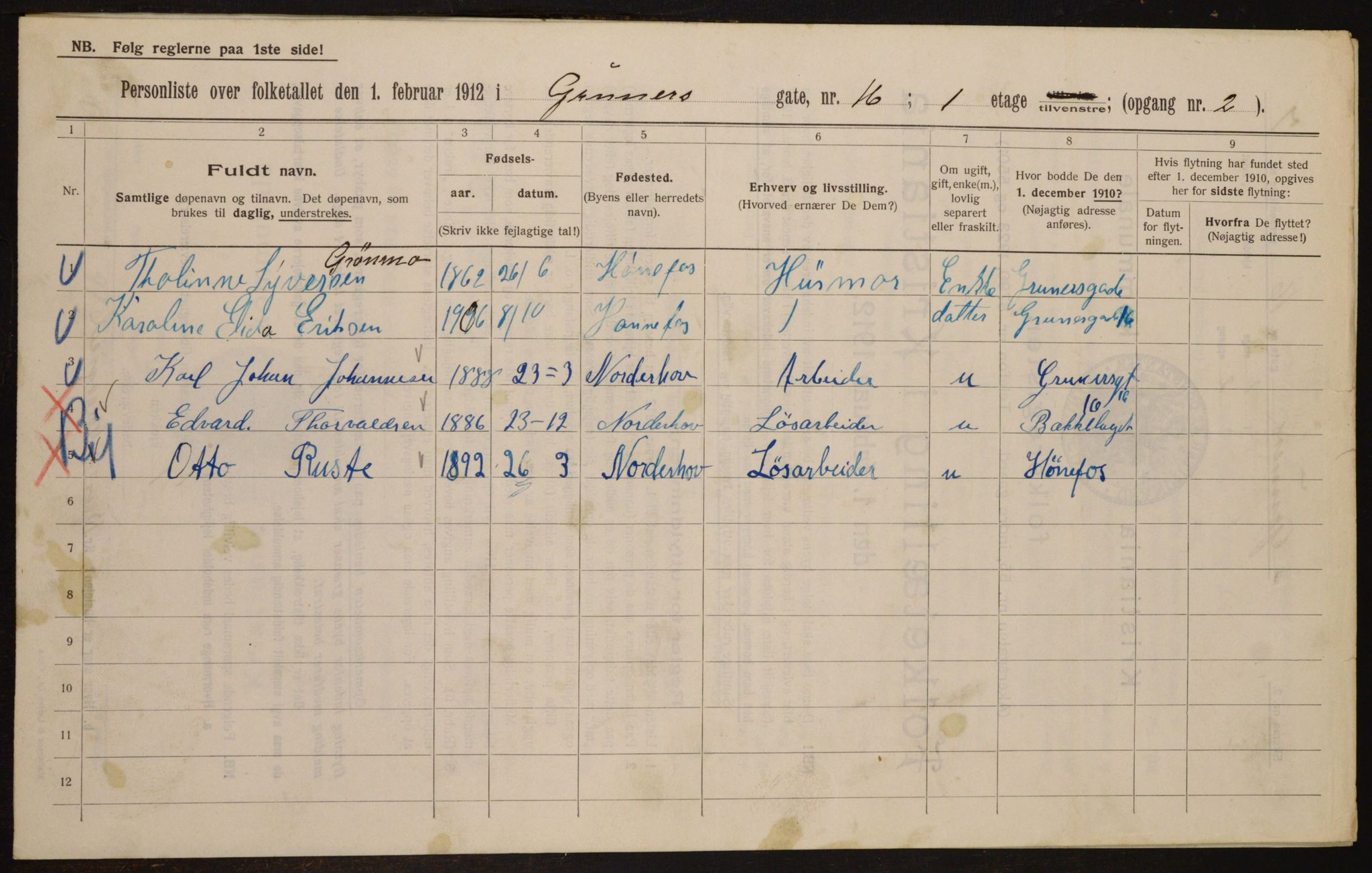 OBA, Municipal Census 1912 for Kristiania, 1912, p. 30970