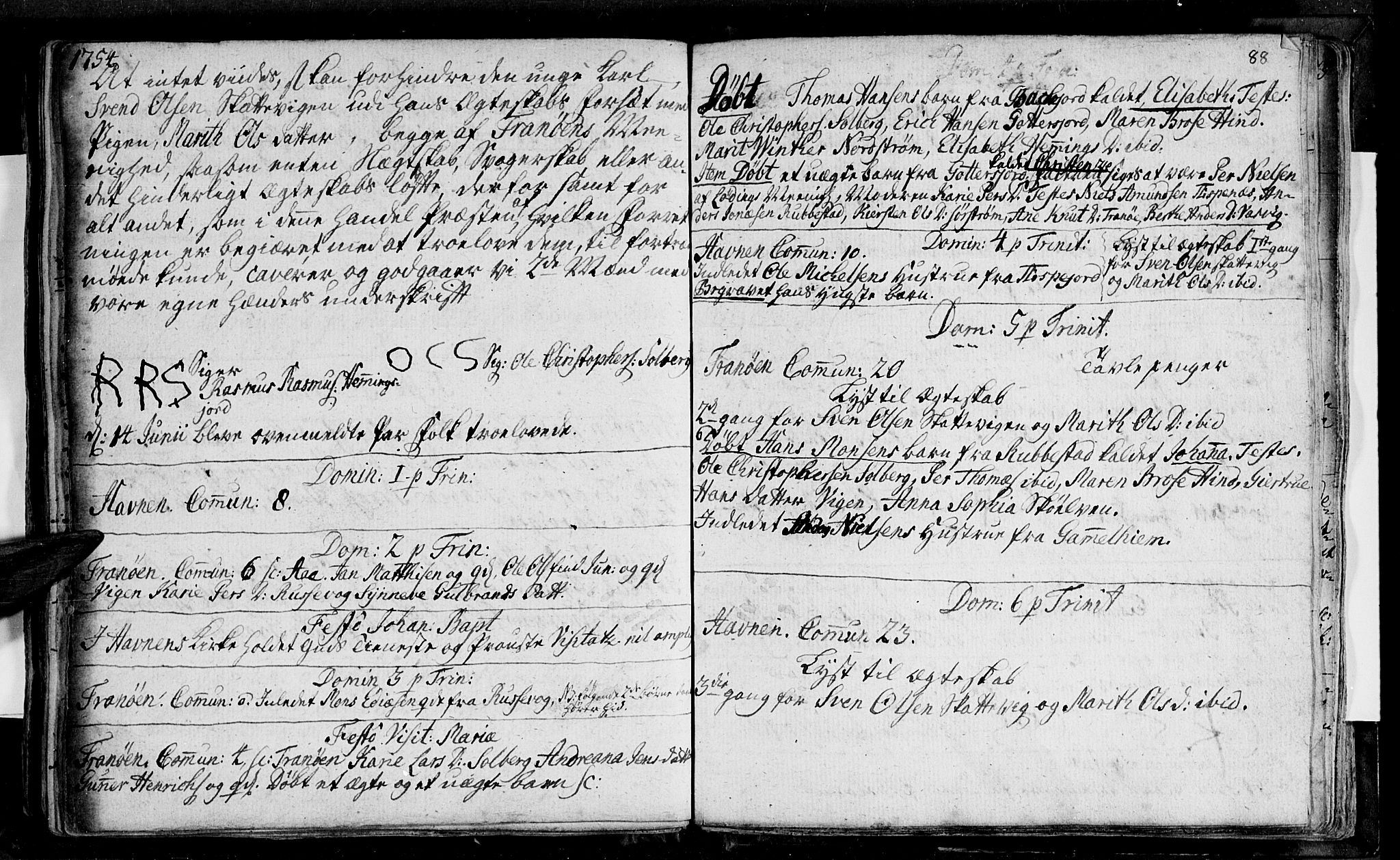 Ibestad sokneprestembete, AV/SATØ-S-0077/H/Ha/Haa/L0001kirke: Parish register (official) no. 1, 1744-1757, p. 88