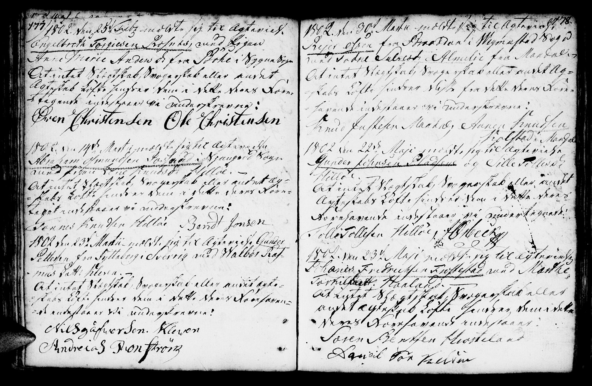 Mandal sokneprestkontor, AV/SAK-1111-0030/F/Fa/Faa/L0007: Parish register (official) no. A 7, 1783-1818, p. 177-178