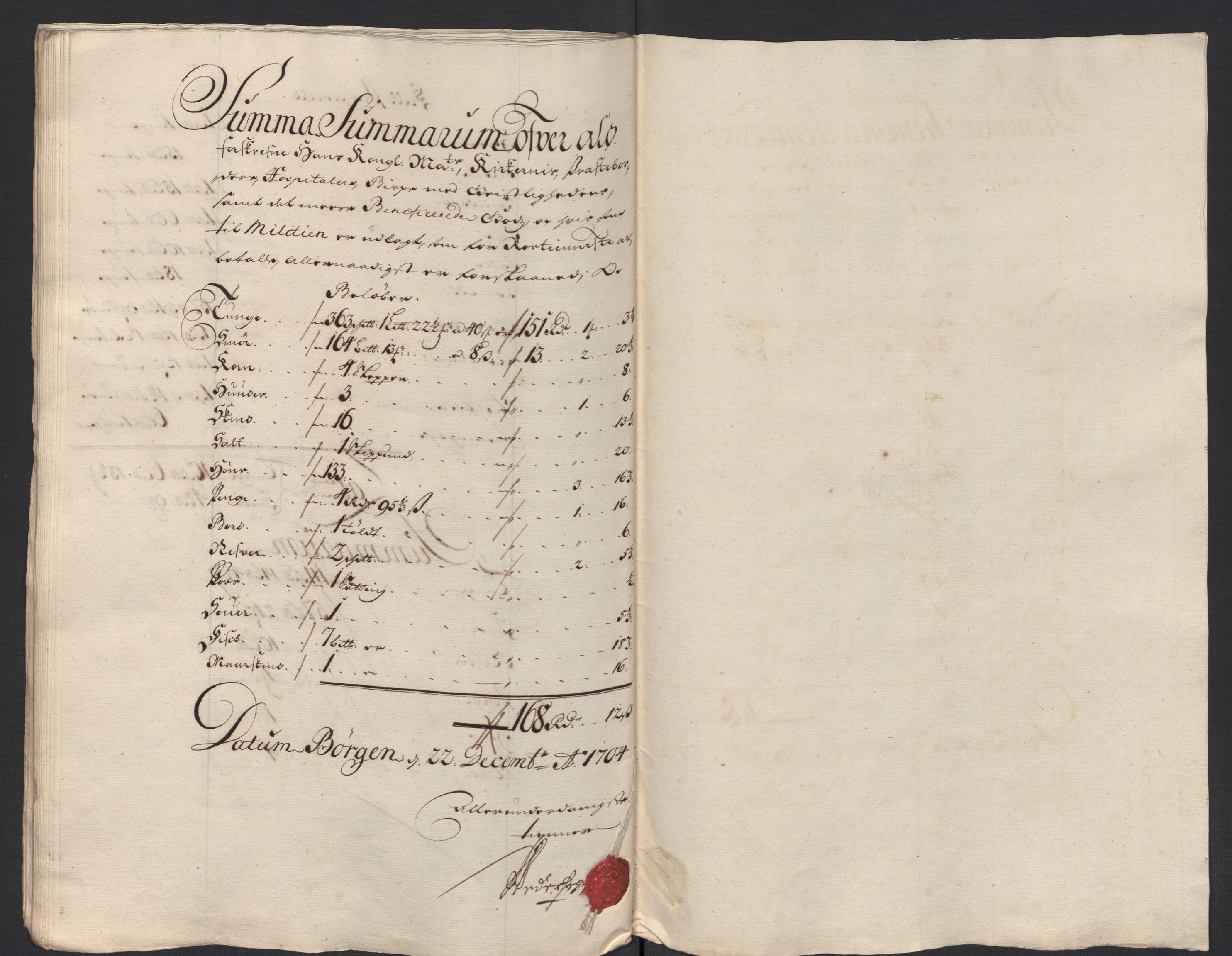 Rentekammeret inntil 1814, Reviderte regnskaper, Fogderegnskap, AV/RA-EA-4092/R11/L0588: Fogderegnskap Nedre Romerike, 1704, p. 261