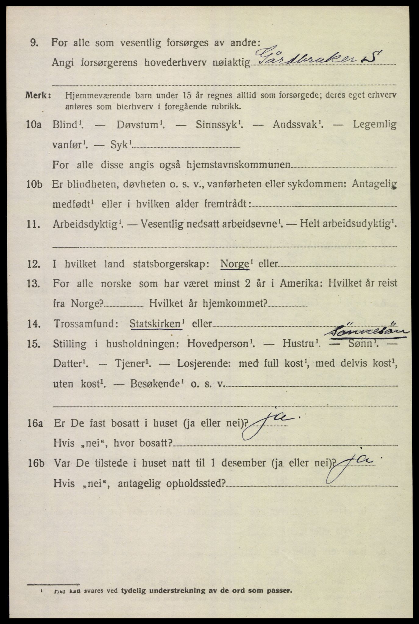 SAK, 1920 census for Sør-Audnedal, 1920, p. 7128