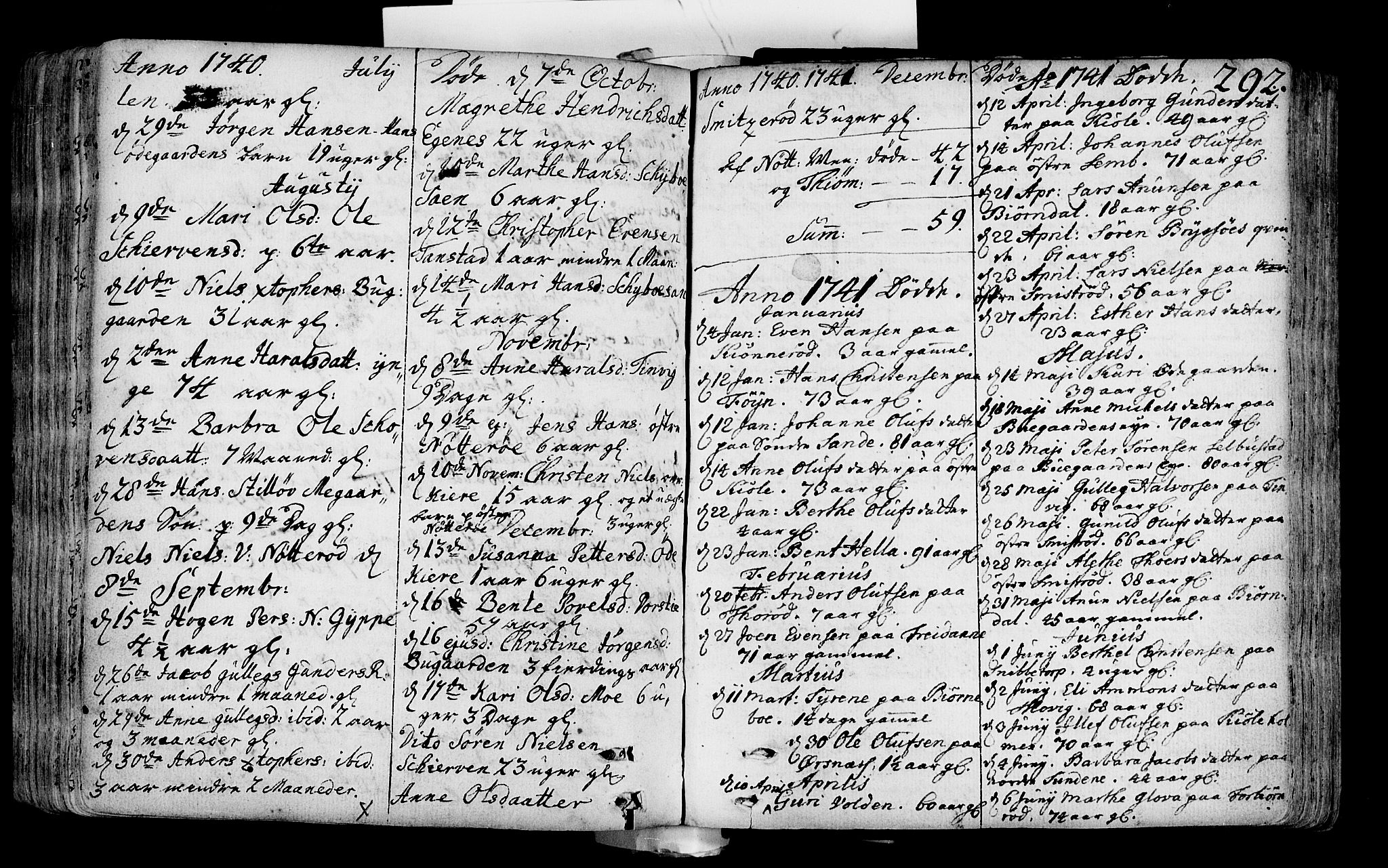 Nøtterøy kirkebøker, SAKO/A-354/F/Fa/L0002: Parish register (official) no. I 2, 1738-1790, p. 292