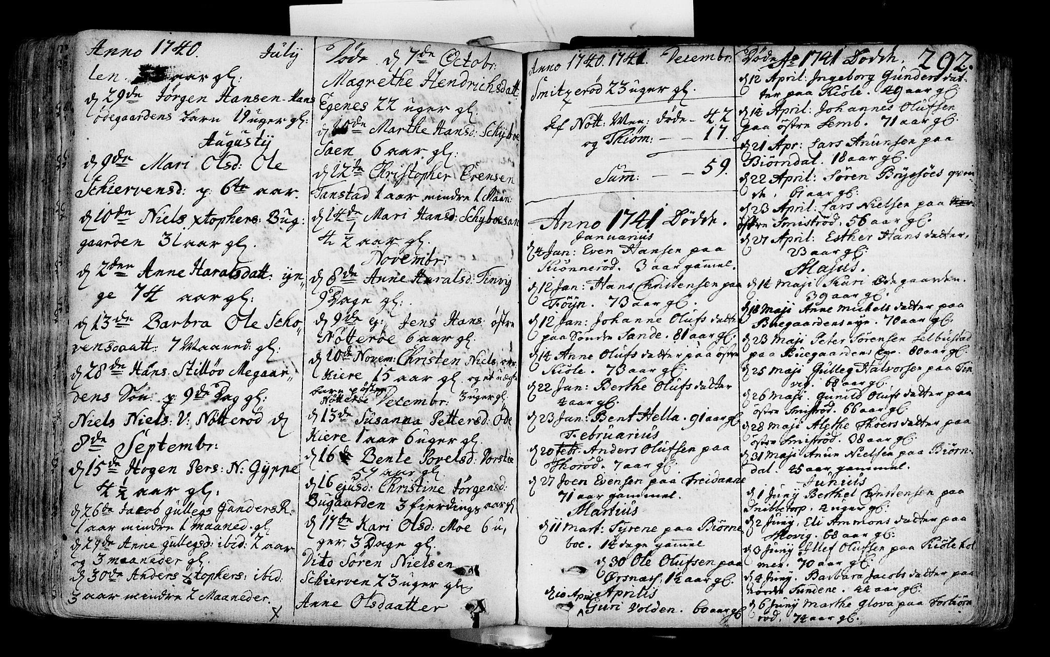 Nøtterøy kirkebøker, AV/SAKO-A-354/F/Fa/L0002: Parish register (official) no. I 2, 1738-1790, p. 292