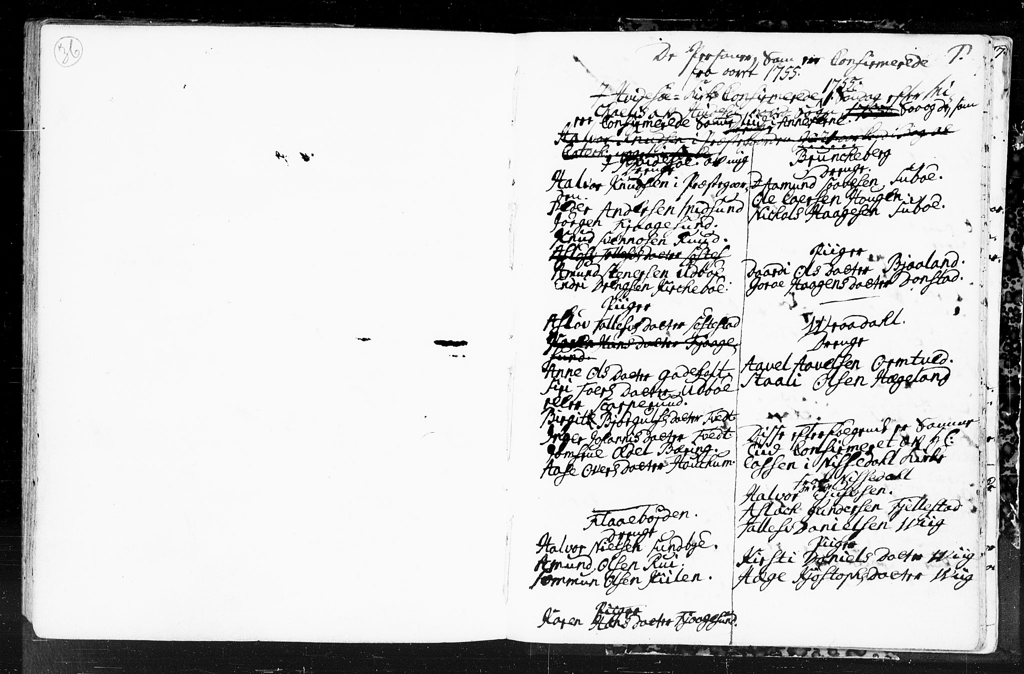 Kviteseid kirkebøker, SAKO/A-276/F/Fa/L0001: Parish register (official) no. I 1, 1754-1773, p. 0-1