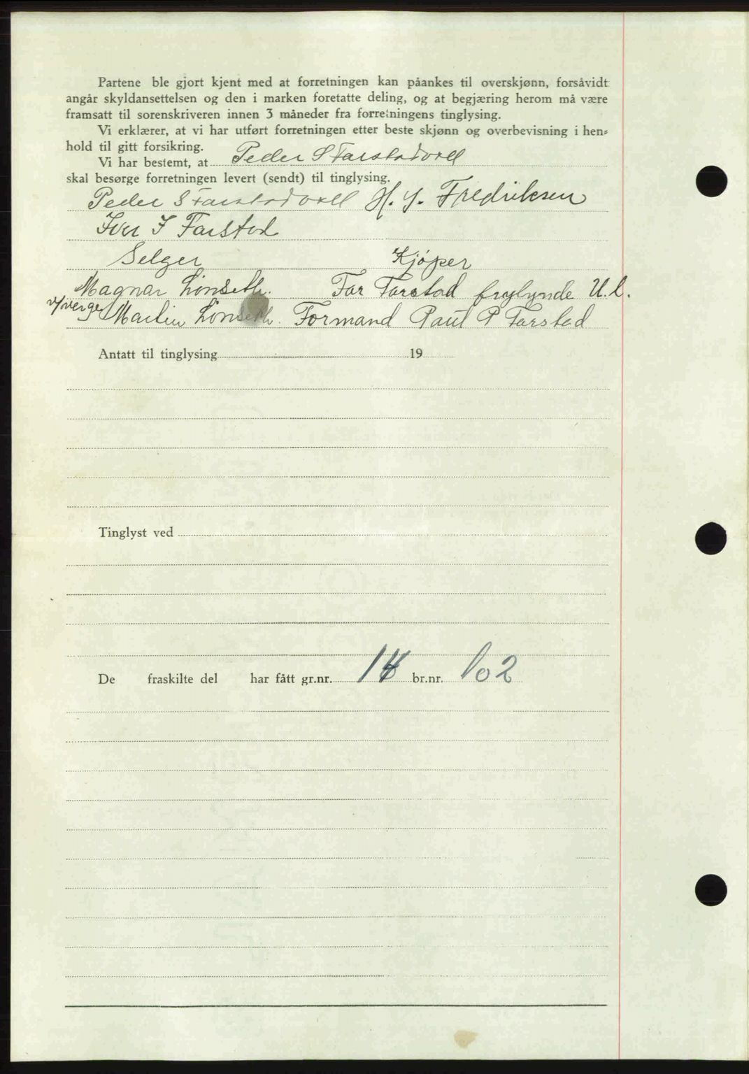 Romsdal sorenskriveri, SAT/A-4149/1/2/2C: Mortgage book no. A22, 1947-1947, Diary no: : 440/1947