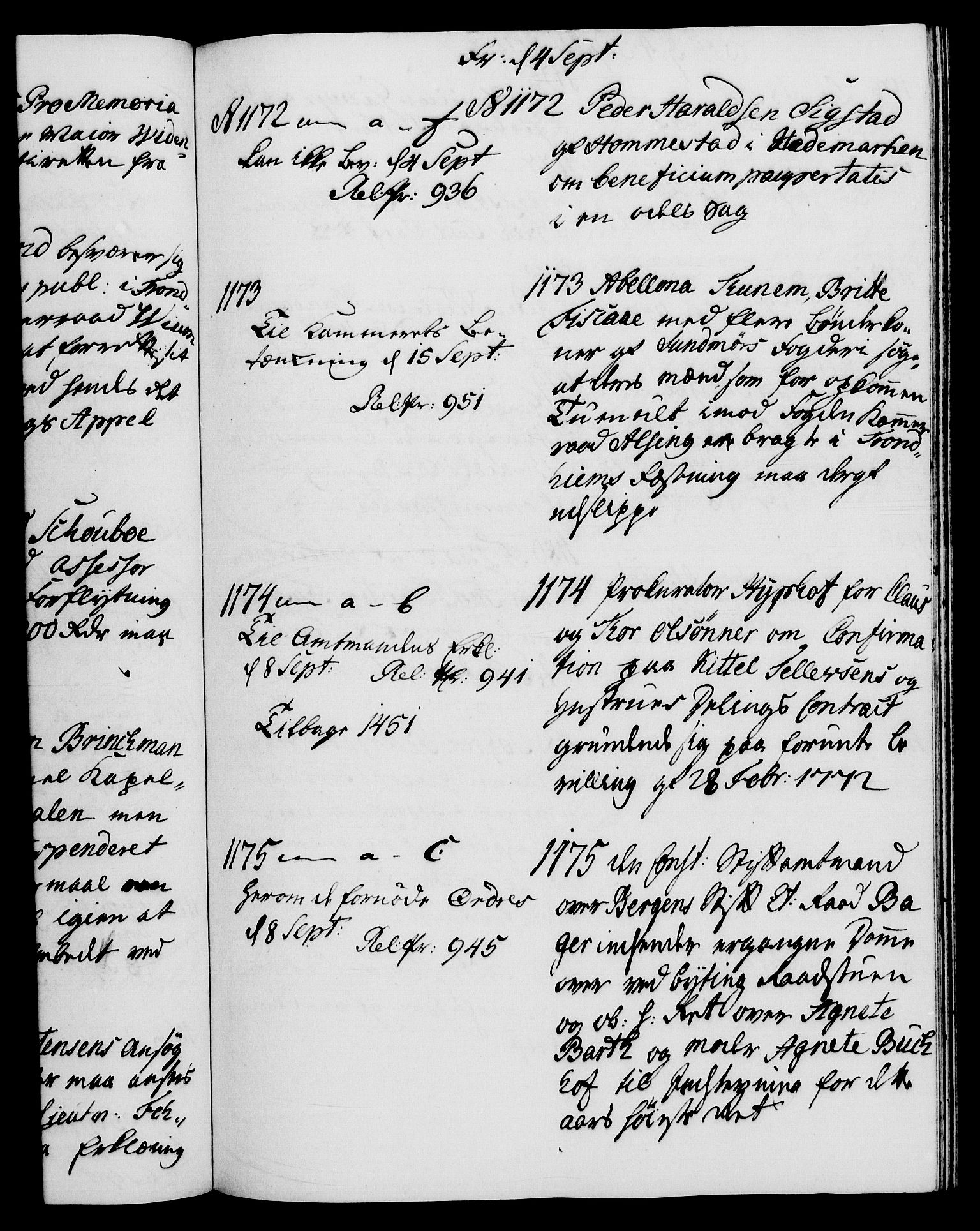 Danske Kanselli 1572-1799, AV/RA-EA-3023/I/Ia/L0002: 3. departements journal, 1772