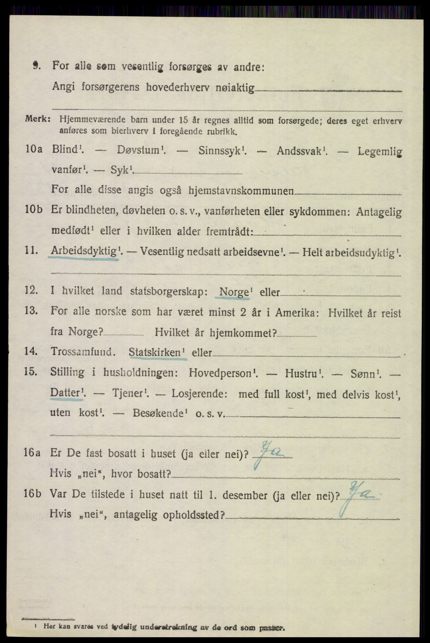 SAH, 1920 census for Elverum, 1920, p. 21441