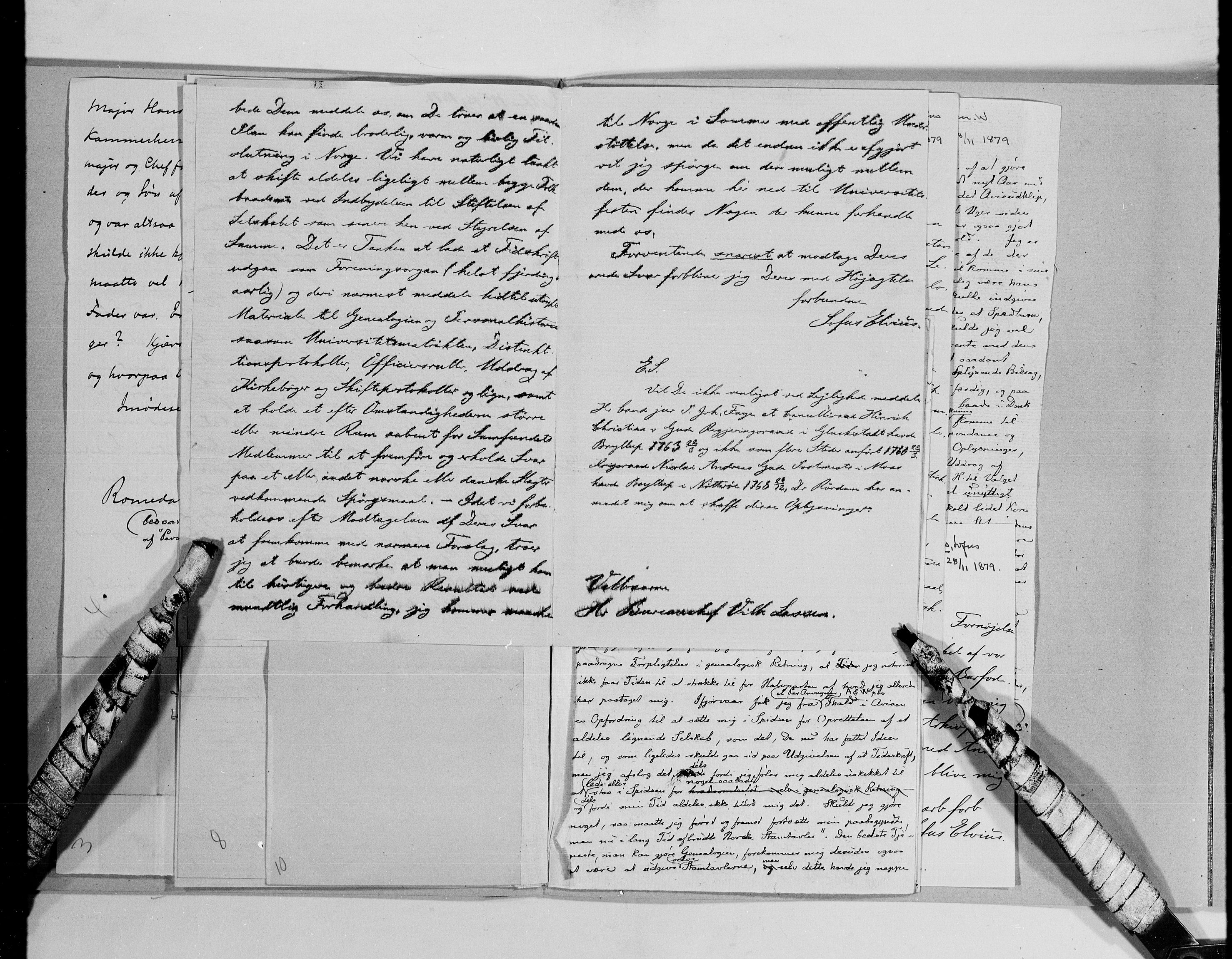 Lassens samlinger, AV/RA-PA-0051/G/L0097: Alfabetisk ordnede brev til Wilhelm Lassen: Fabritius - Grønvold, 1815-1907, p. 94