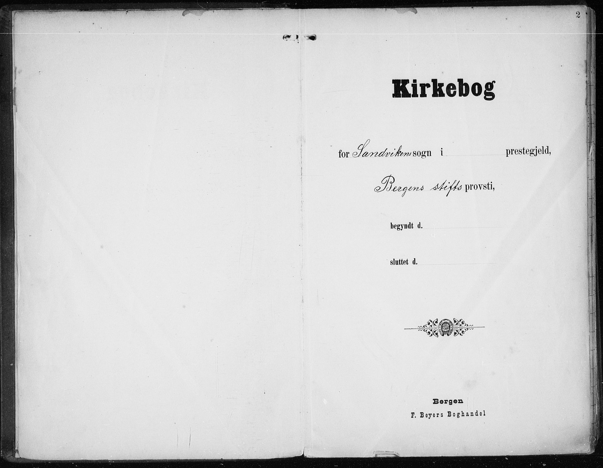 Sandviken Sokneprestembete, AV/SAB-A-77601/H/Ha/L0006: Parish register (official) no. B 3, 1901-1912, p. 2