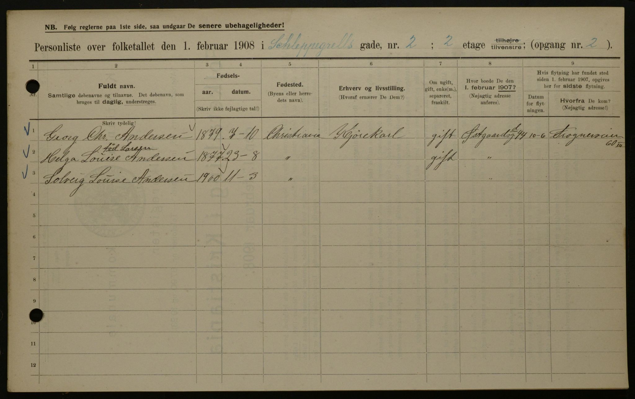 OBA, Municipal Census 1908 for Kristiania, 1908, p. 80750