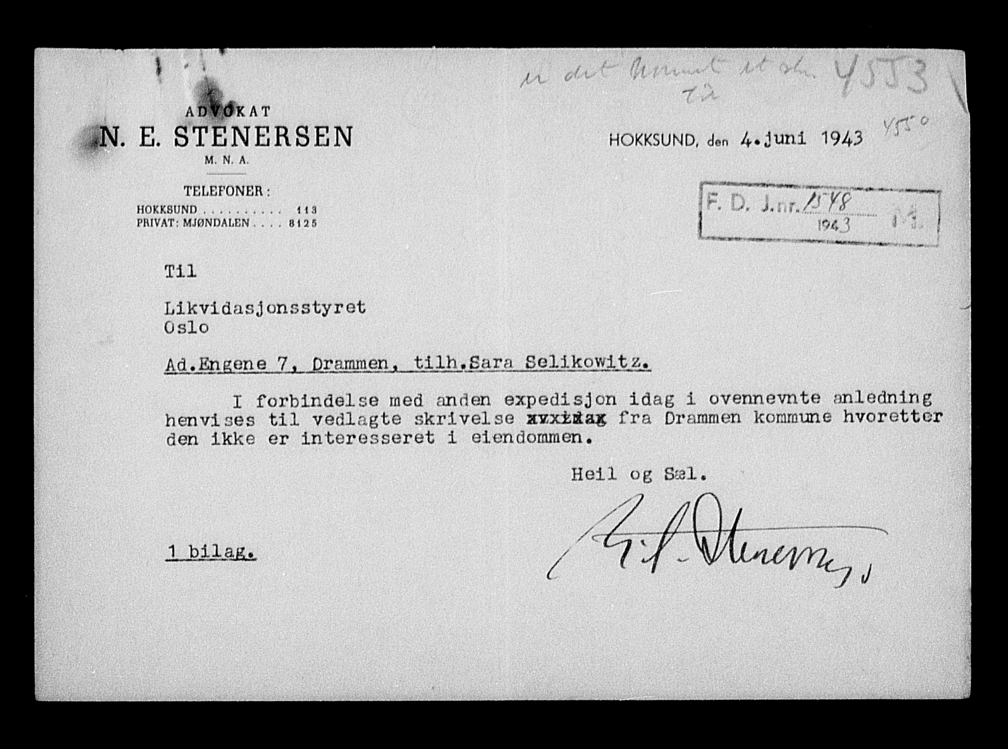 Justisdepartementet, Tilbakeføringskontoret for inndratte formuer, AV/RA-S-1564/H/Hc/Hcc/L0981: --, 1945-1947, p. 310