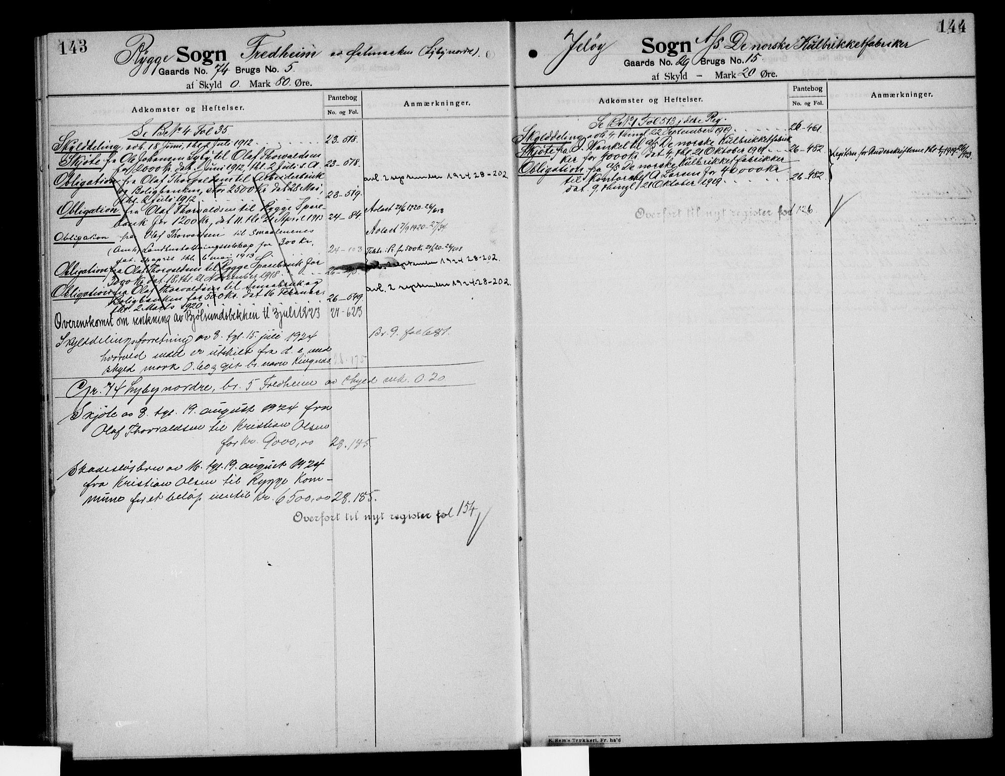 Moss sorenskriveri, SAO/A-10168: Mortgage register no. IV 6, 1910-1925, p. 143-144