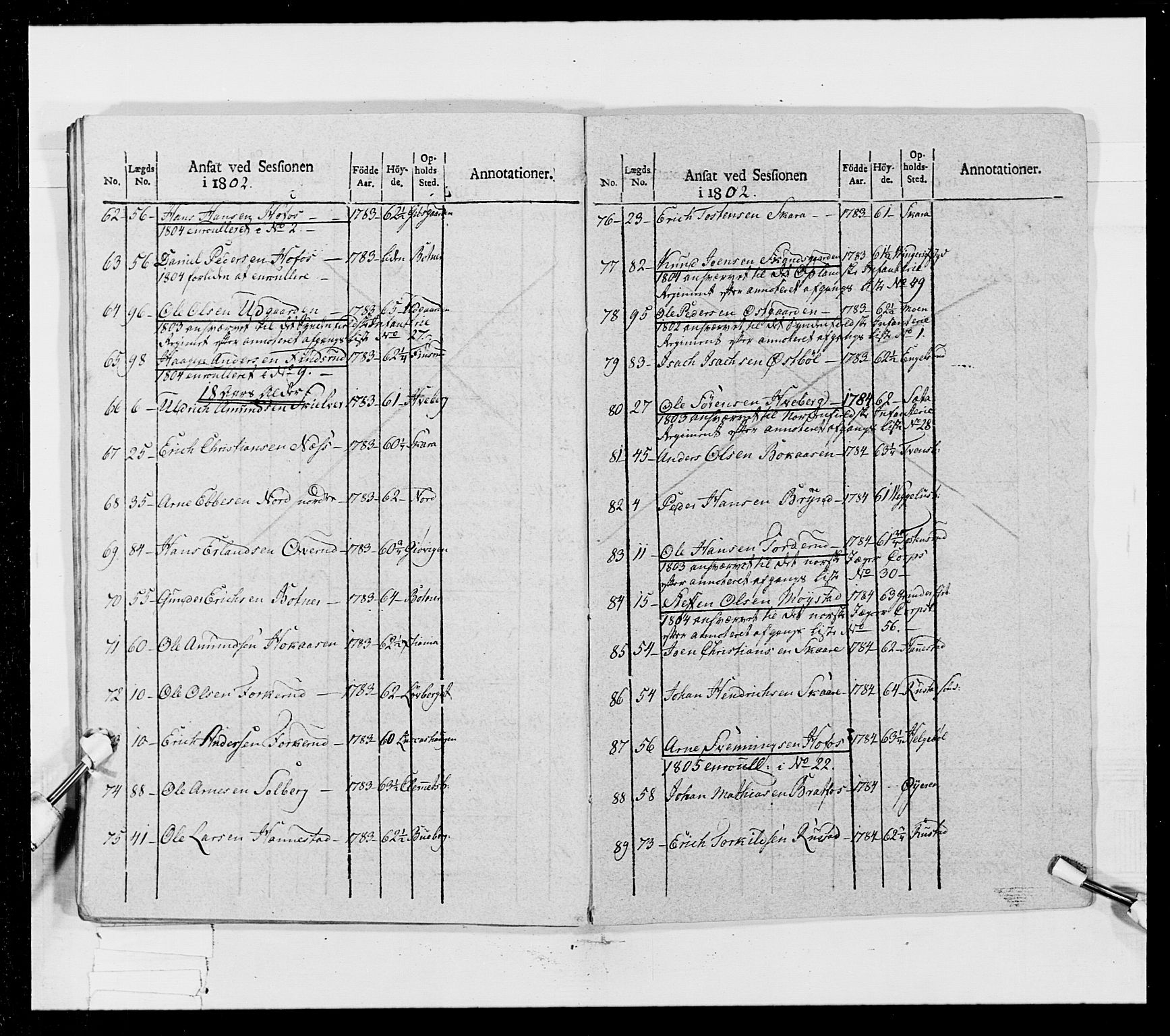 Generalitets- og kommissariatskollegiet, Det kongelige norske kommissariatskollegium, AV/RA-EA-5420/E/Eh/L0023: Norske jegerkorps, 1805, p. 371