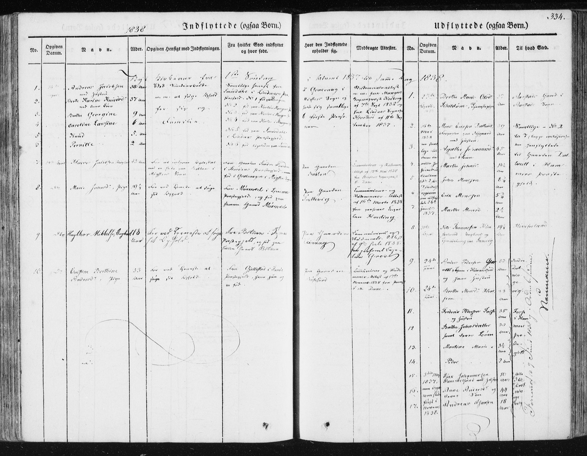 Sund sokneprestembete, SAB/A-99930: Parish register (official) no. A 13, 1835-1849, p. 334