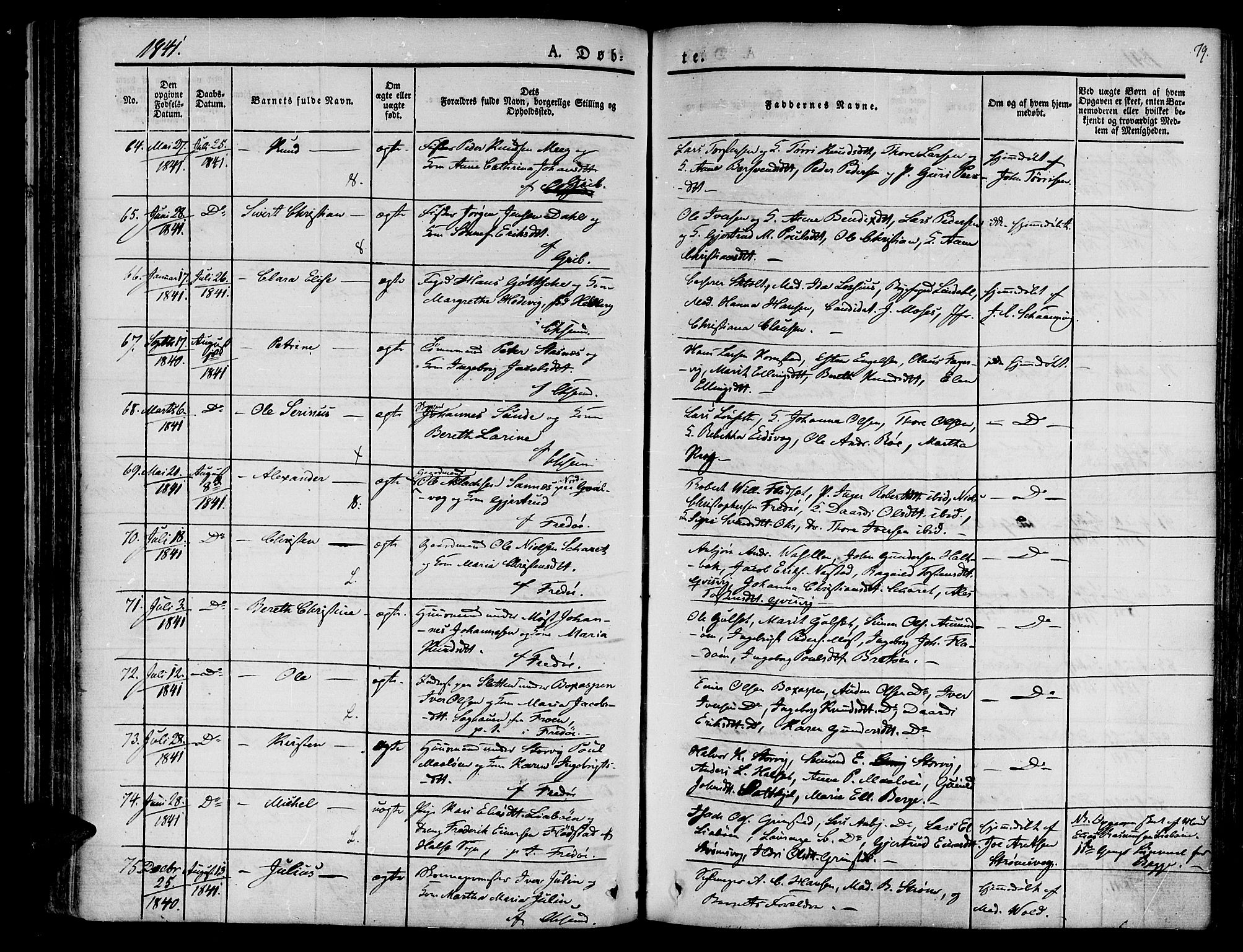 Ministerialprotokoller, klokkerbøker og fødselsregistre - Møre og Romsdal, AV/SAT-A-1454/572/L0843: Parish register (official) no. 572A06, 1832-1842, p. 79