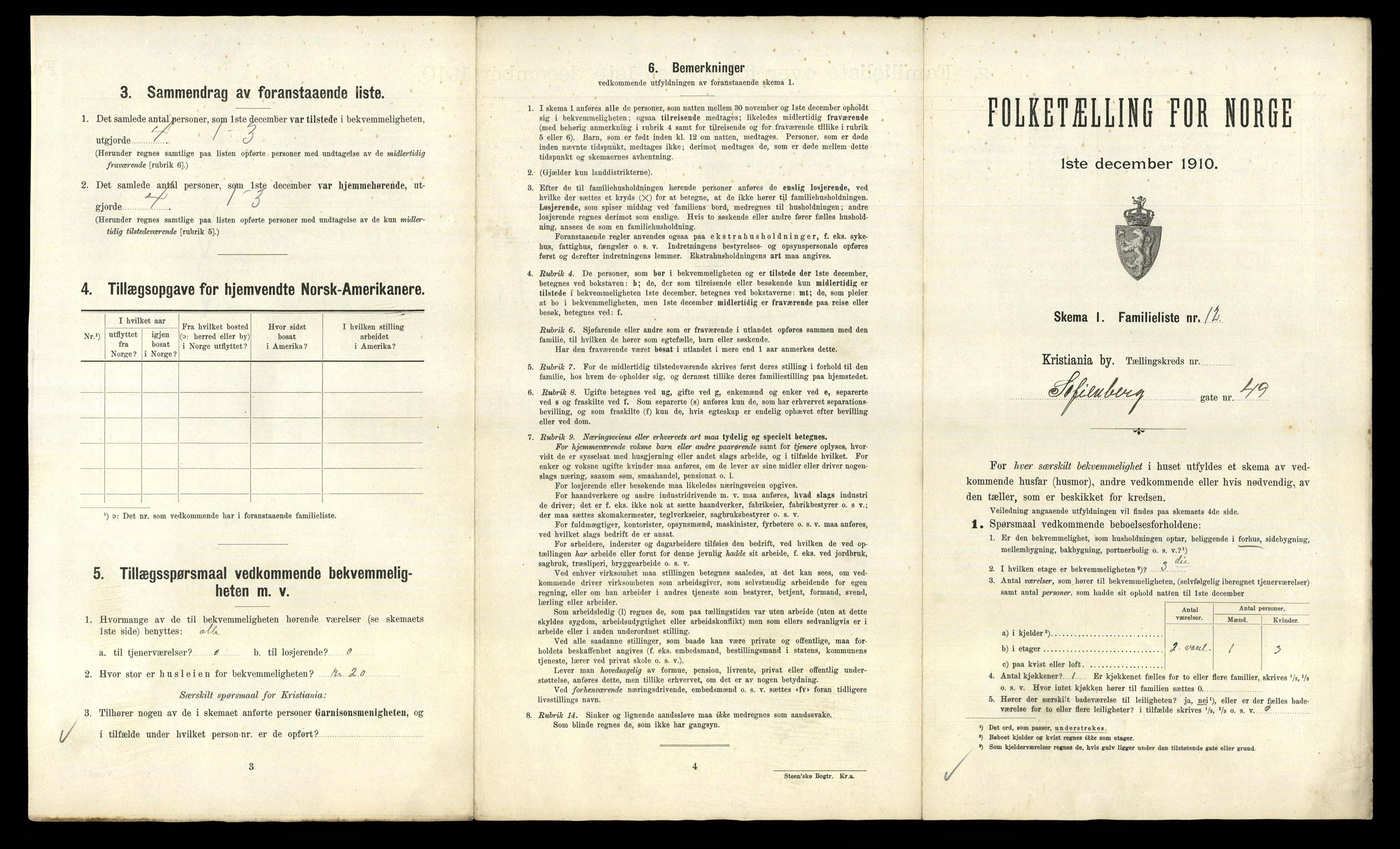 RA, 1910 census for Kristiania, 1910, p. 94175