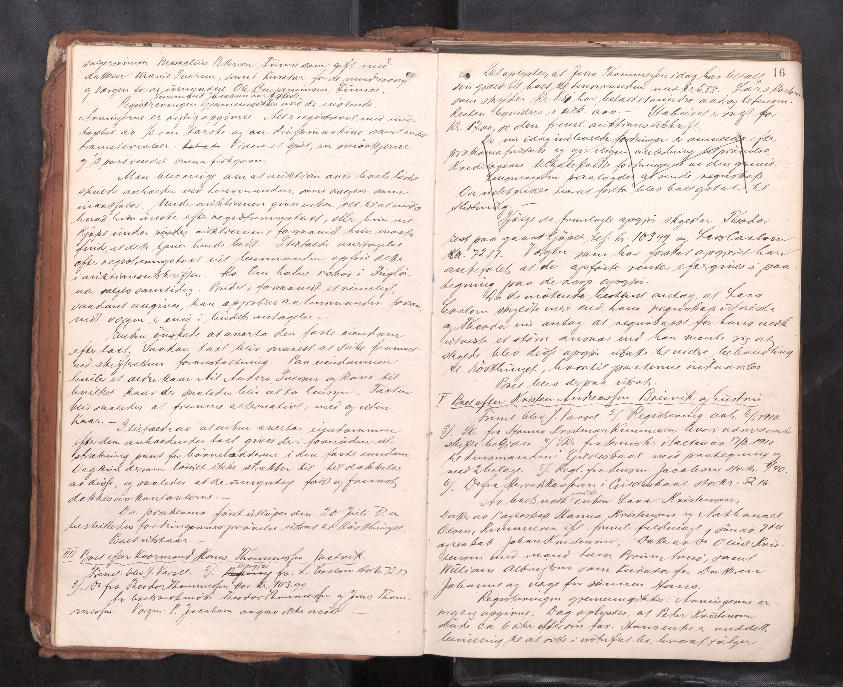 Salten sorenskriveri, AV/SAT-A-4578/1/3/3B/L0012: Skiftebehandlingsprotokoll, 1910-1915, p. 16
