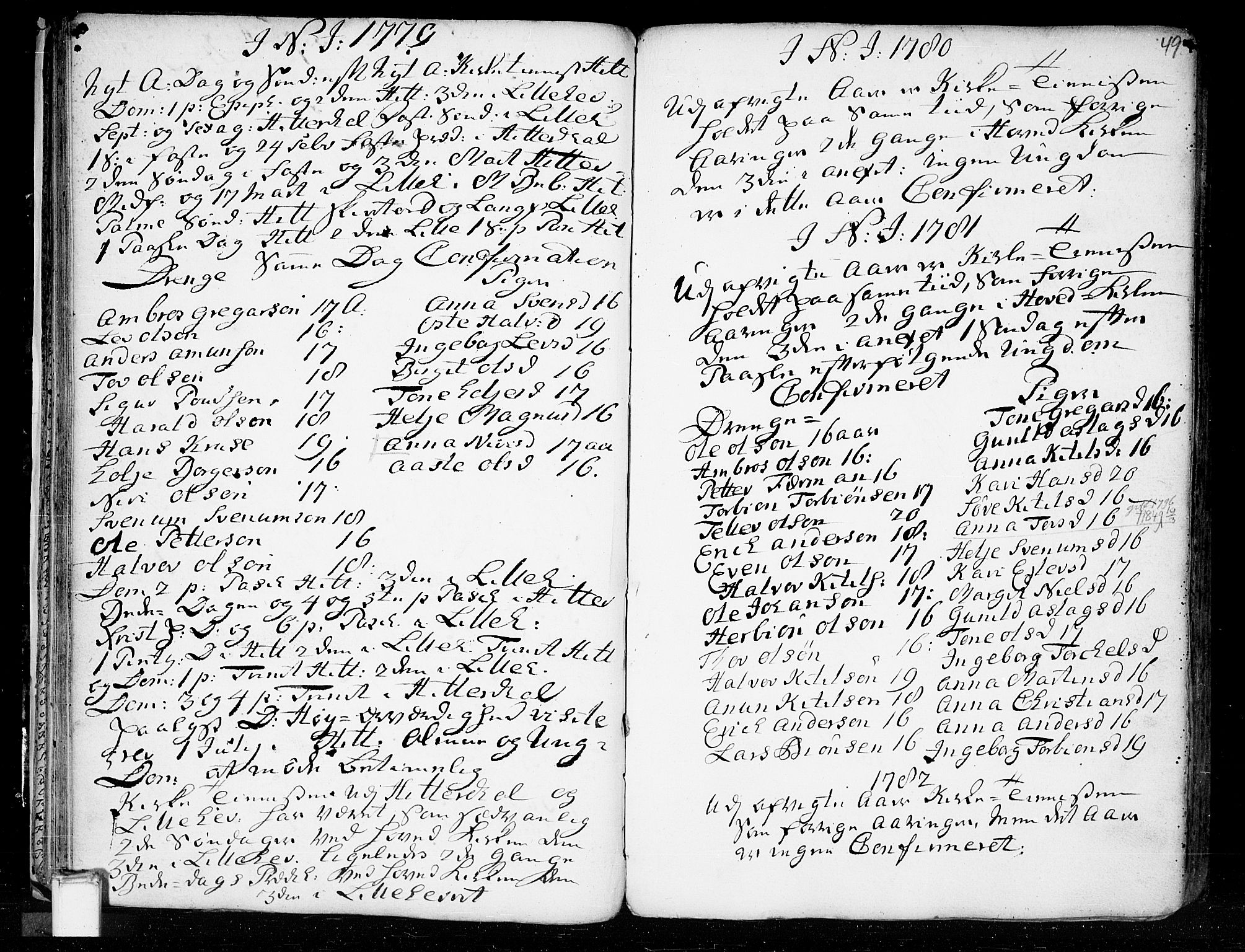 Heddal kirkebøker, SAKO/A-268/F/Fa/L0003: Parish register (official) no. I 3, 1723-1783, p. 49