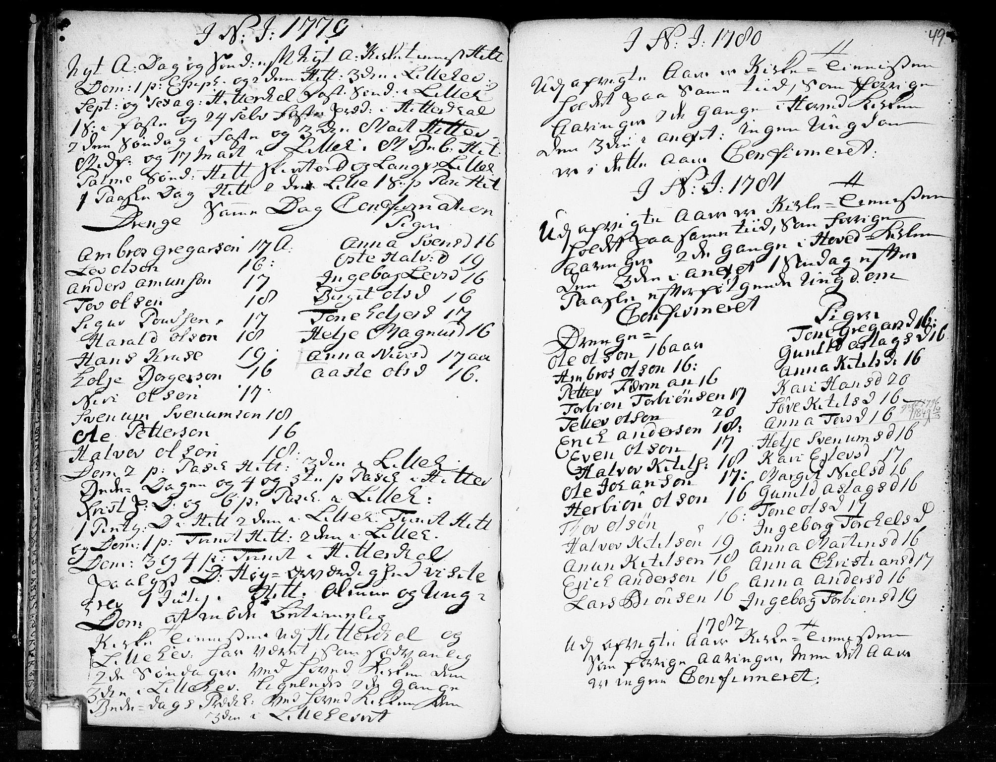 Heddal kirkebøker, AV/SAKO-A-268/F/Fa/L0003: Parish register (official) no. I 3, 1723-1783, p. 49