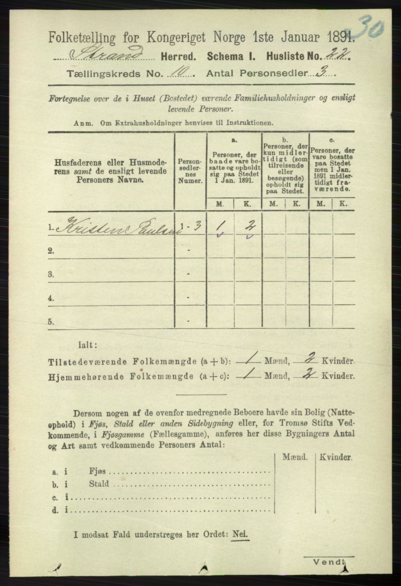 RA, 1891 census for 1130 Strand, 1891, p. 2726