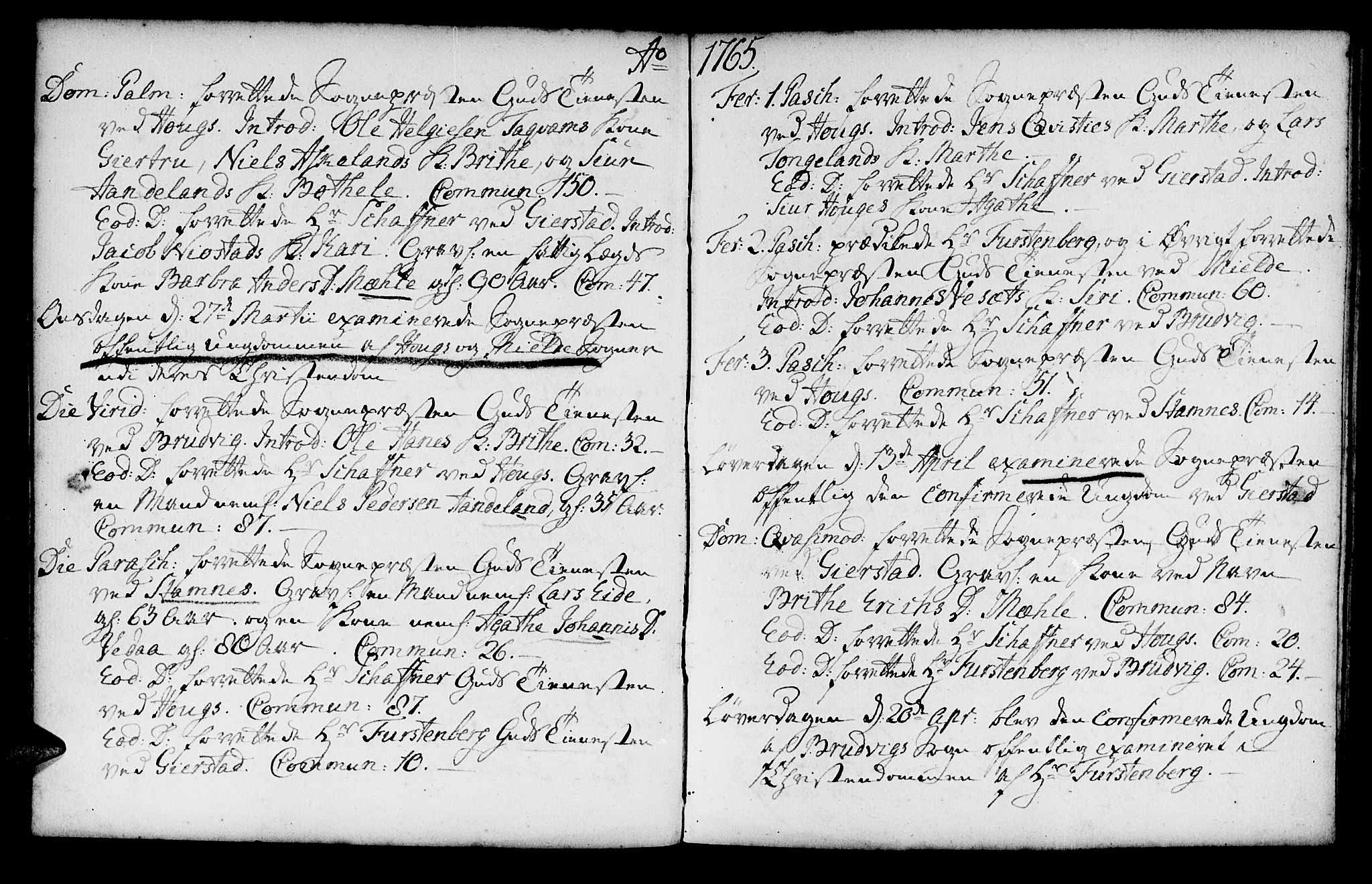 Haus sokneprestembete, AV/SAB-A-75601/H/Haa: Parish register (official) no. A 7, 1748-1766, p. 166