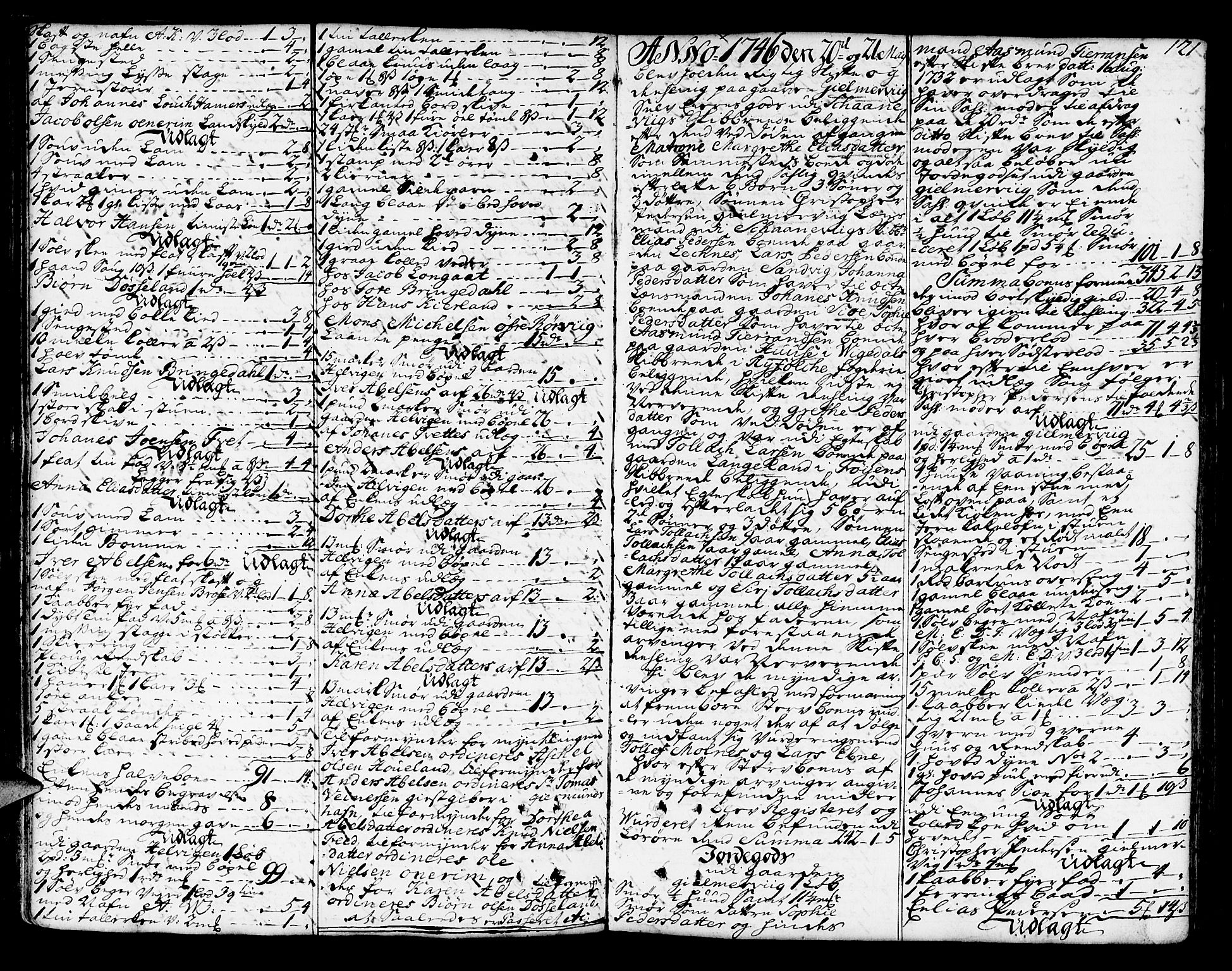 Sunnhordland sorenskrivar, SAB/A-2401/1/H/Ha/Haa/L0006: Skifteprotokollar. Register på lesesal. Fol. 1061- ut, 1743-1749, p. 120b-121a