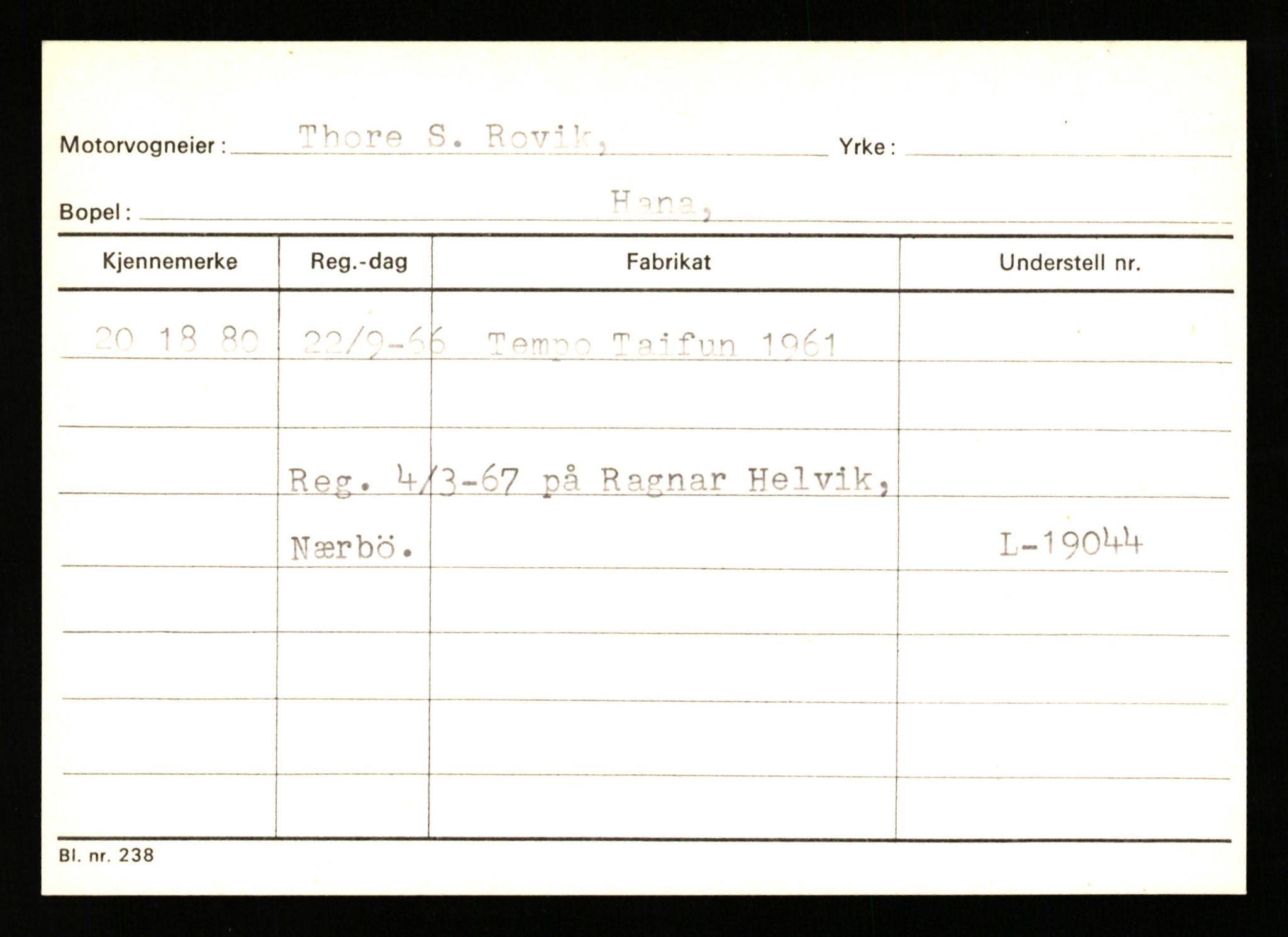 Stavanger trafikkstasjon, AV/SAST-A-101942/0/G/L0010: Registreringsnummer: 130000 - 239953, 1930-1971, p. 2305