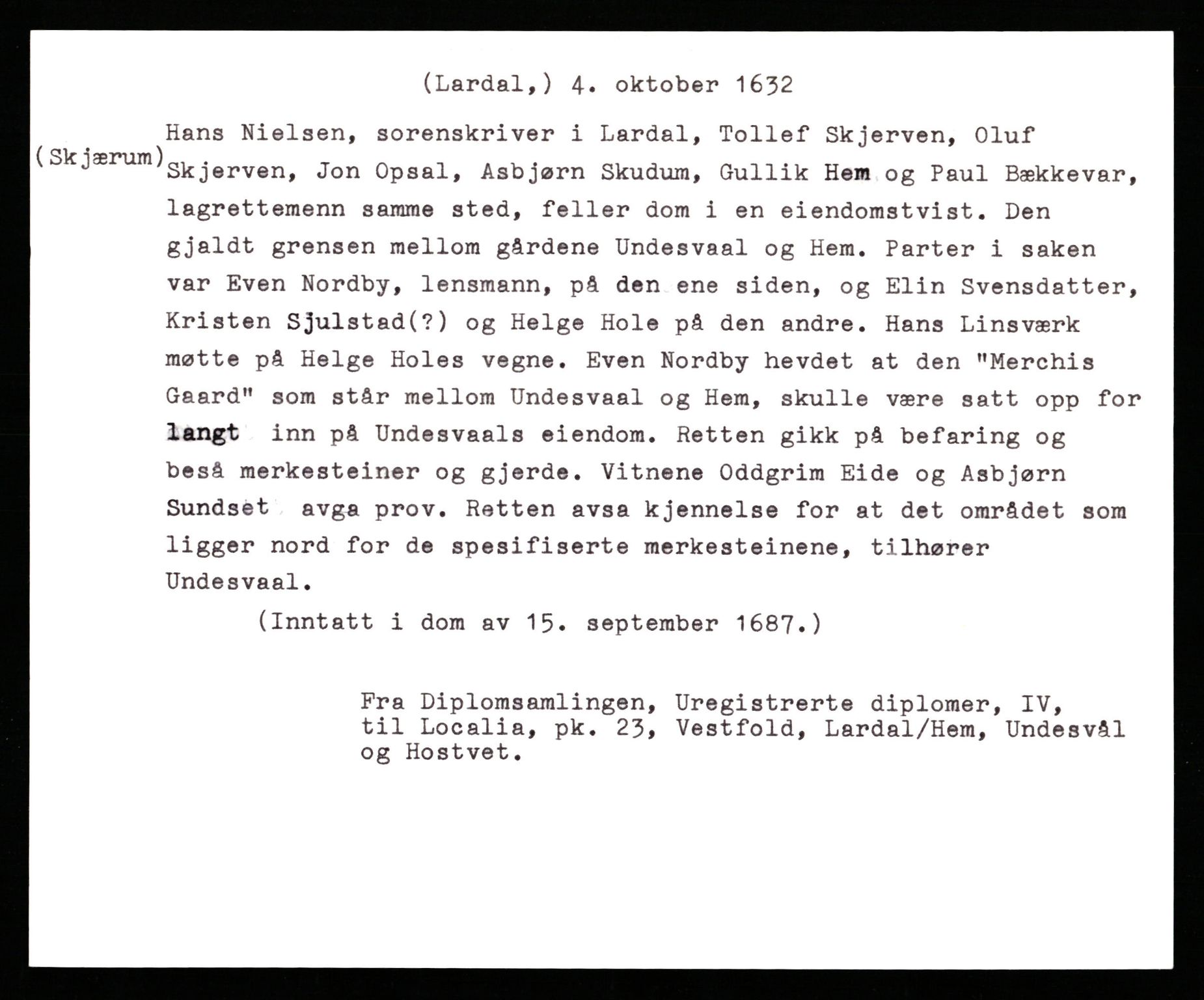 Riksarkivets diplomsamling, AV/RA-EA-5965/F35/F35b/L0007: Riksarkivets diplomer, seddelregister, 1625-1634, p. 515