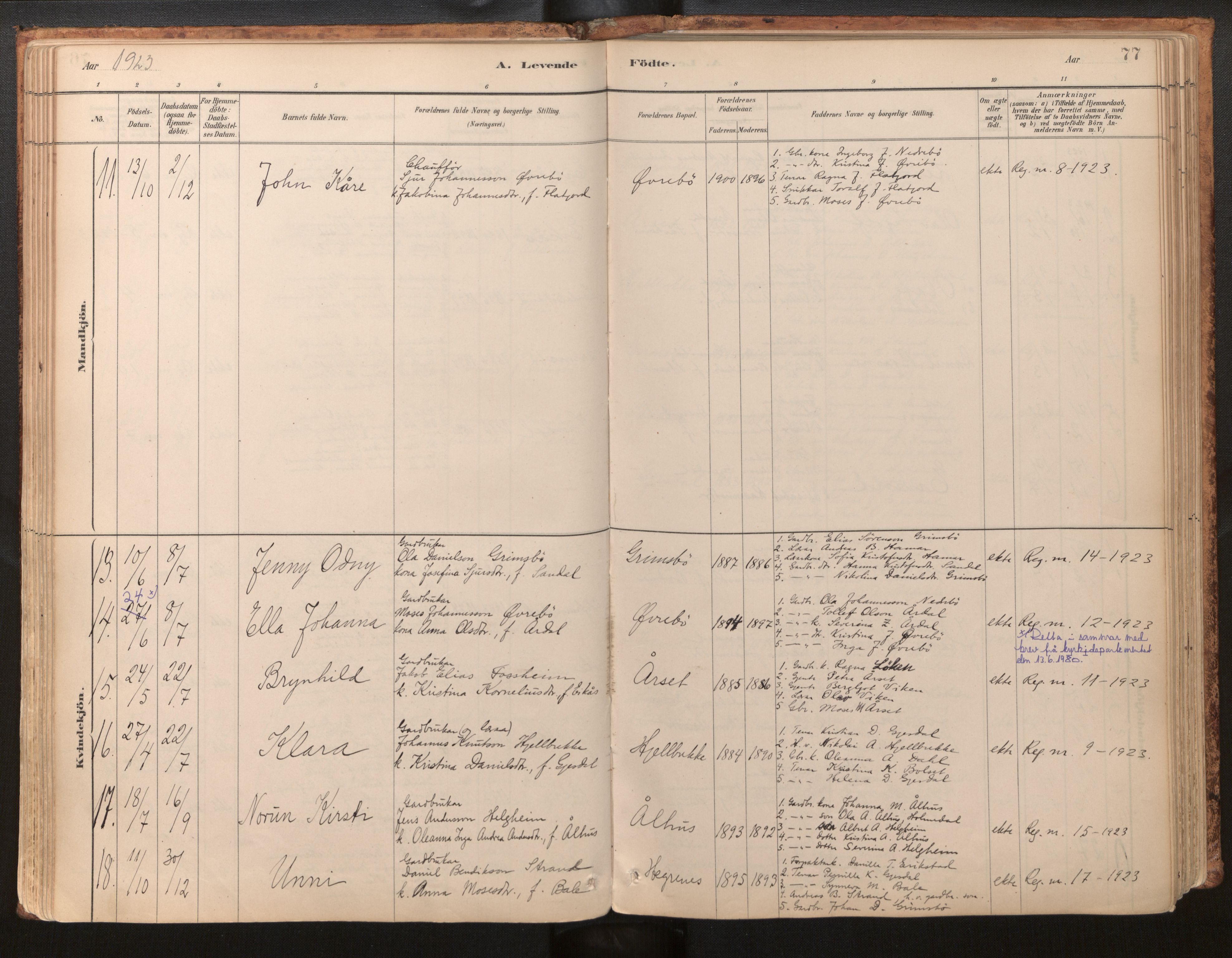 Jølster sokneprestembete, AV/SAB-A-80701/H/Haa/Haab/L0001: Parish register (official) no. B 1, 1882-1930, p. 77