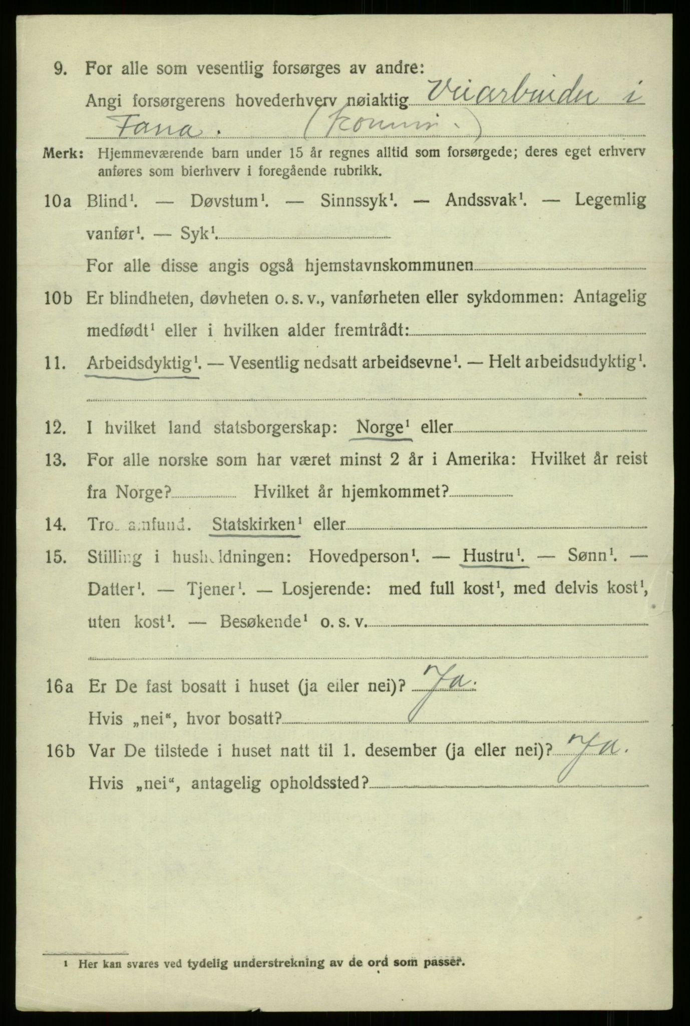 SAB, 1920 census for Haus, 1920, p. 7438