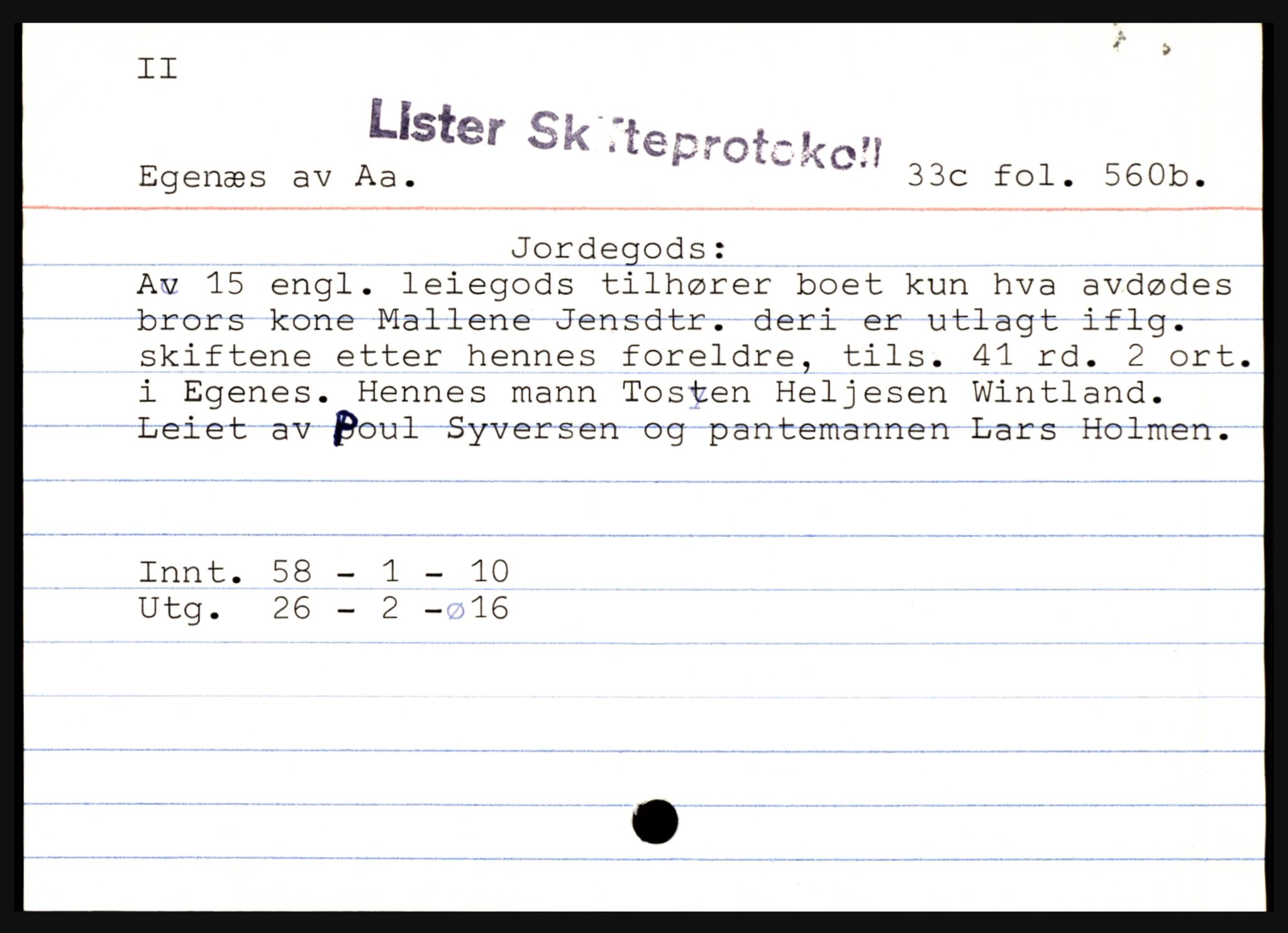 Lister sorenskriveri, AV/SAK-1221-0003/H, p. 6599