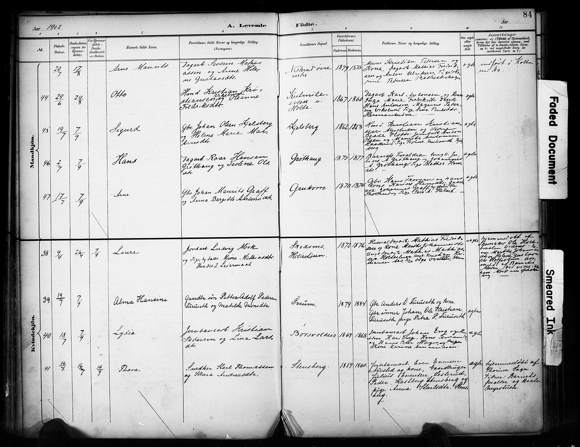 Vestre Toten prestekontor, SAH/PREST-108/H/Ha/Haa/L0011: Parish register (official) no. 11, 1895-1906, p. 84