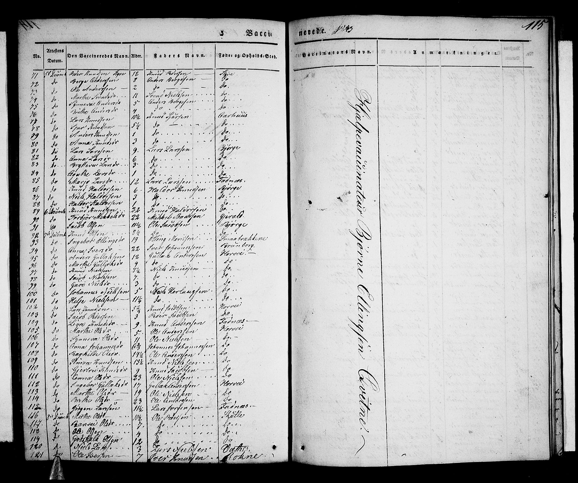 Voss sokneprestembete, AV/SAB-A-79001/H/Haa: Parish register (official) no. A 14, 1837-1847, p. 115