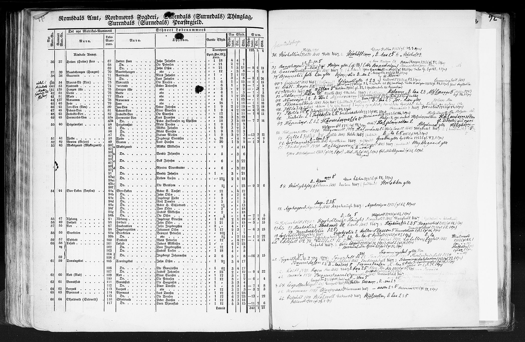 Rygh, AV/RA-PA-0034/F/Fb/L0013: Matrikkelen for 1838 - Romsdal amt (Møre og Romsdal fylke), 1838, p. 91b