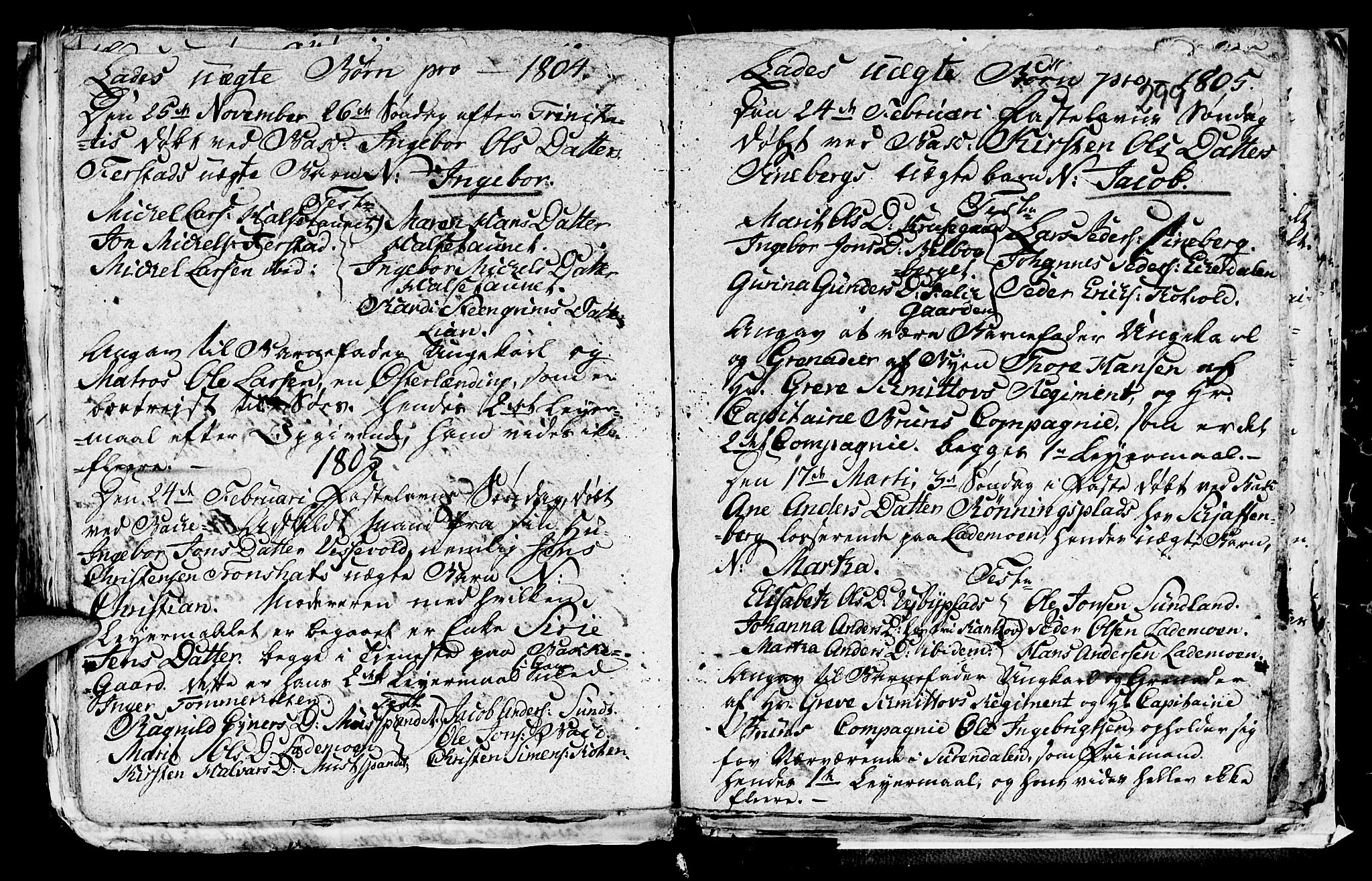 Ministerialprotokoller, klokkerbøker og fødselsregistre - Sør-Trøndelag, SAT/A-1456/606/L0305: Parish register (copy) no. 606C01, 1757-1819, p. 299