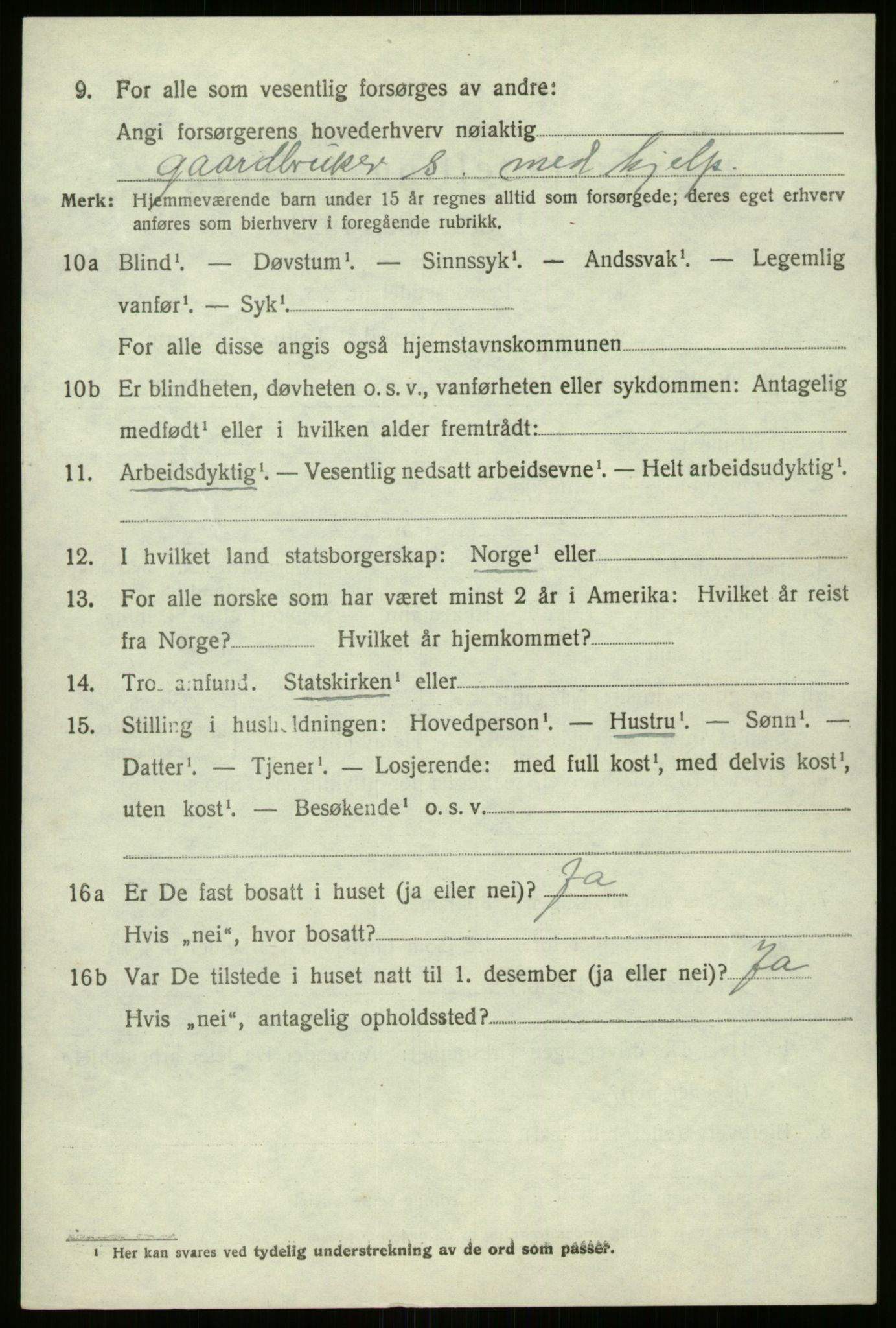 SAB, 1920 census for Naustdal, 1920, p. 3810