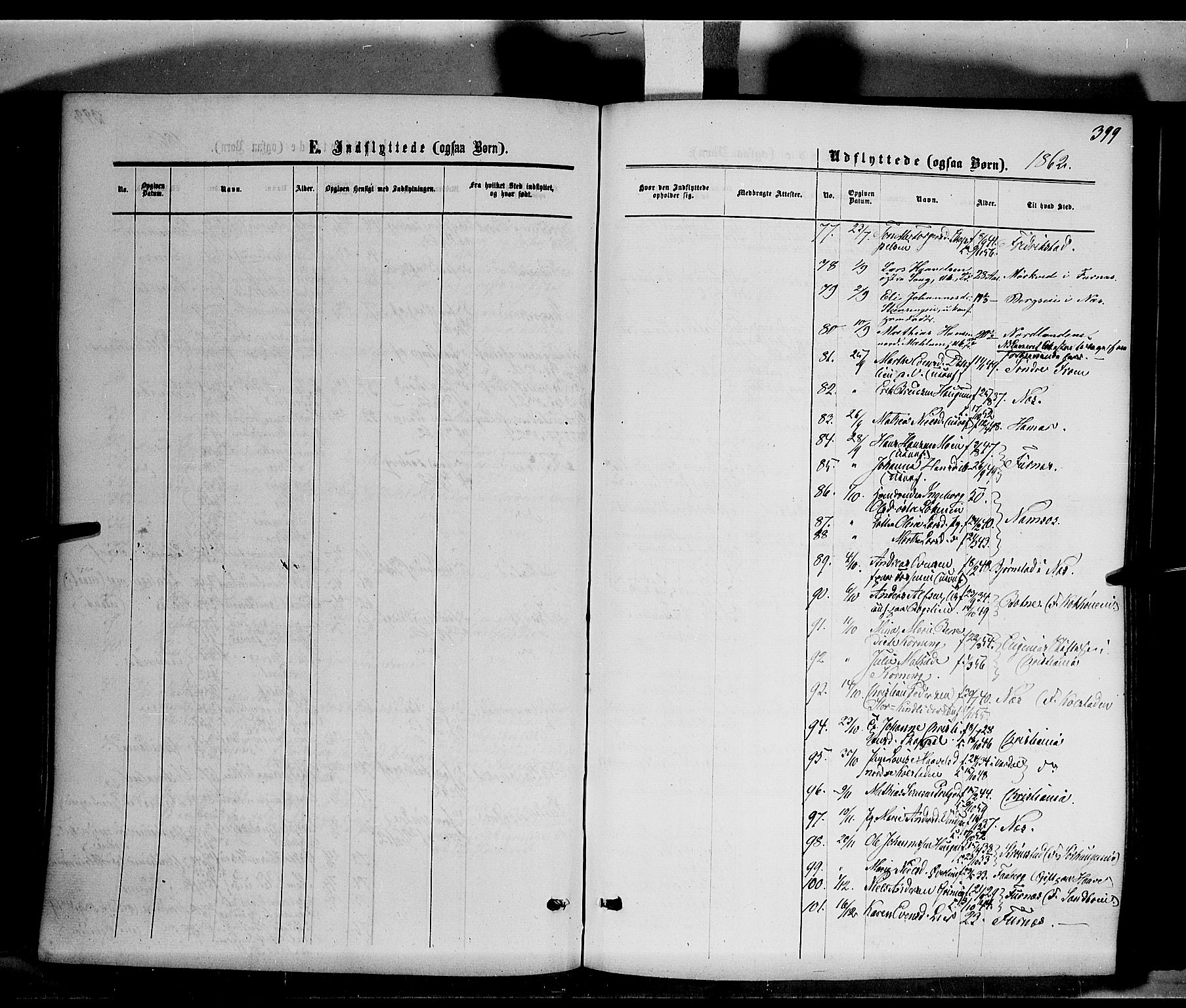 Ringsaker prestekontor, SAH/PREST-014/K/Ka/L0010: Parish register (official) no. 10, 1861-1869, p. 399
