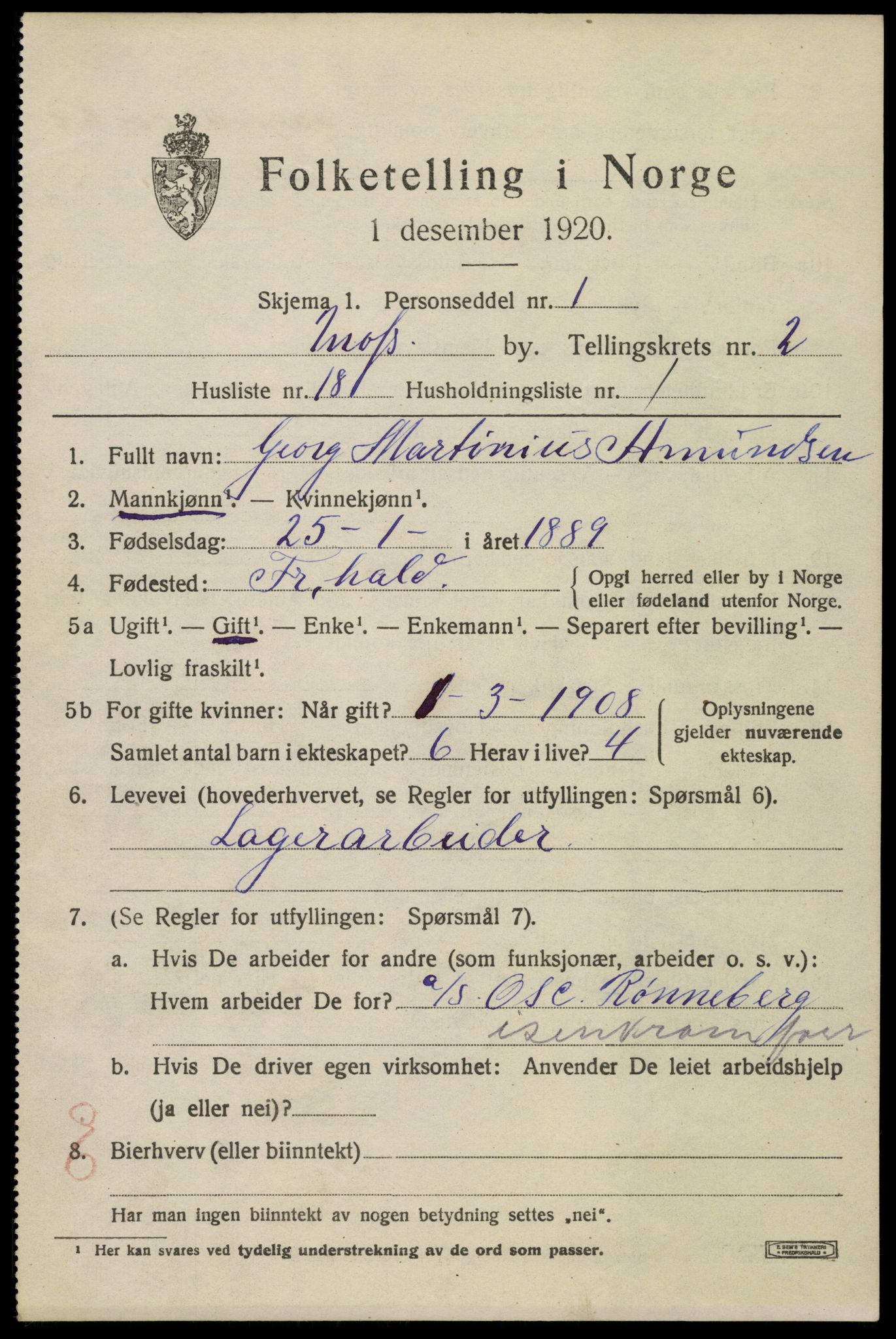 SAO, 1920 census for Moss, 1920, p. 8881