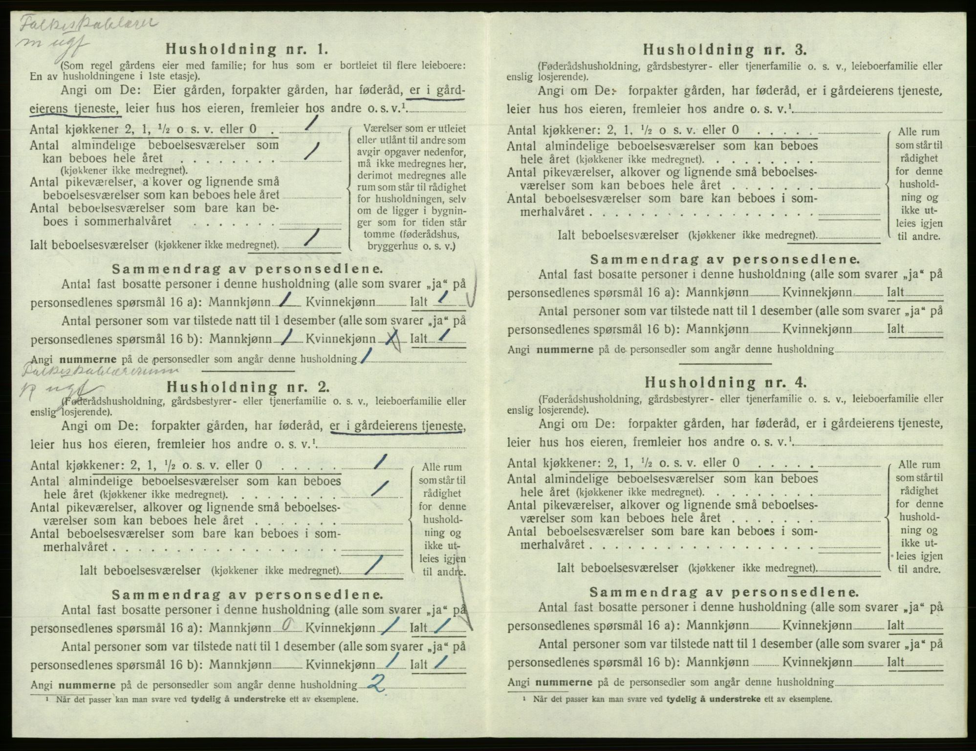 SAB, 1920 census for Samnanger, 1920, p. 453