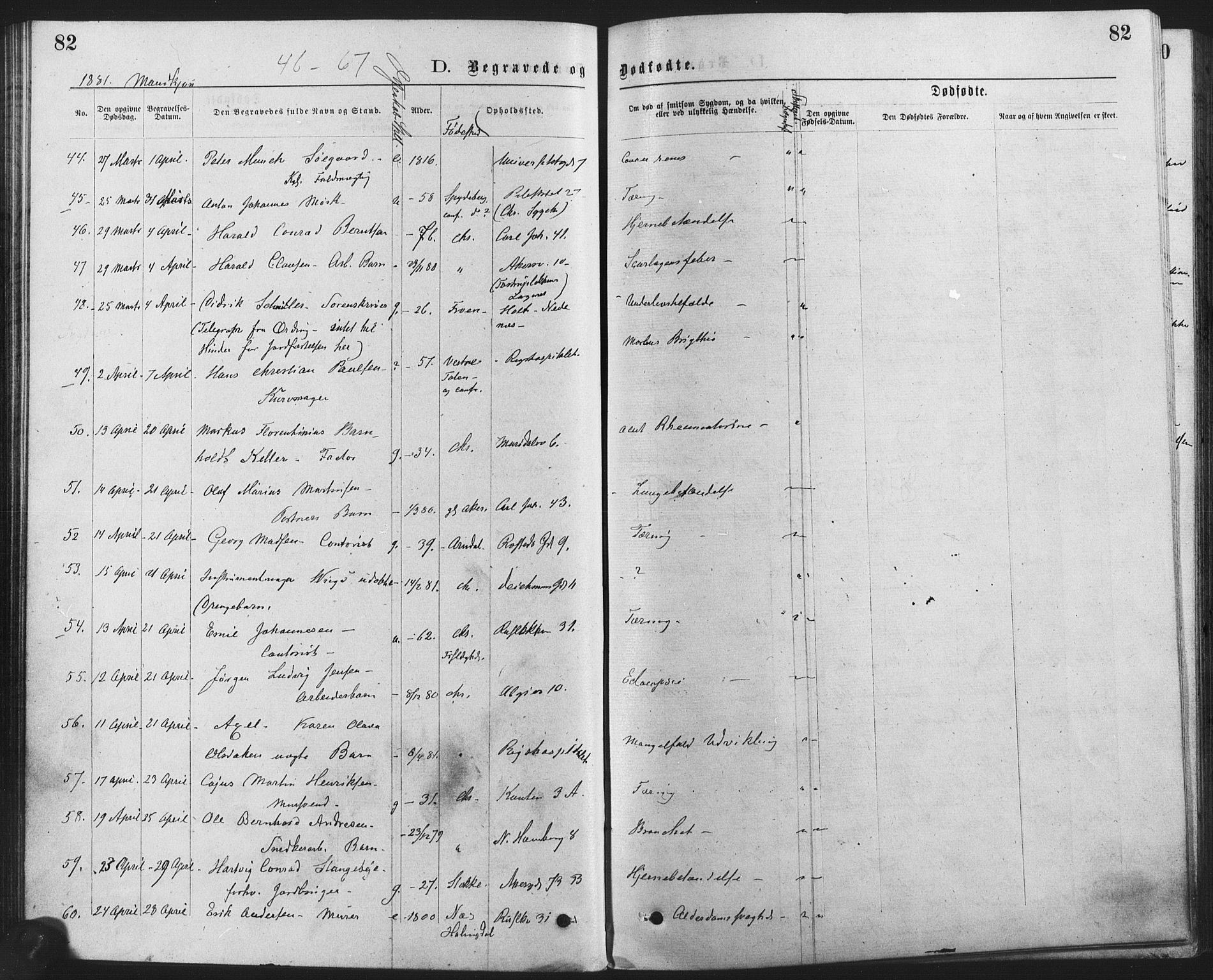 Trefoldighet prestekontor Kirkebøker, AV/SAO-A-10882/F/Fd/L0002: Parish register (official) no. IV 2, 1877-1885, p. 82
