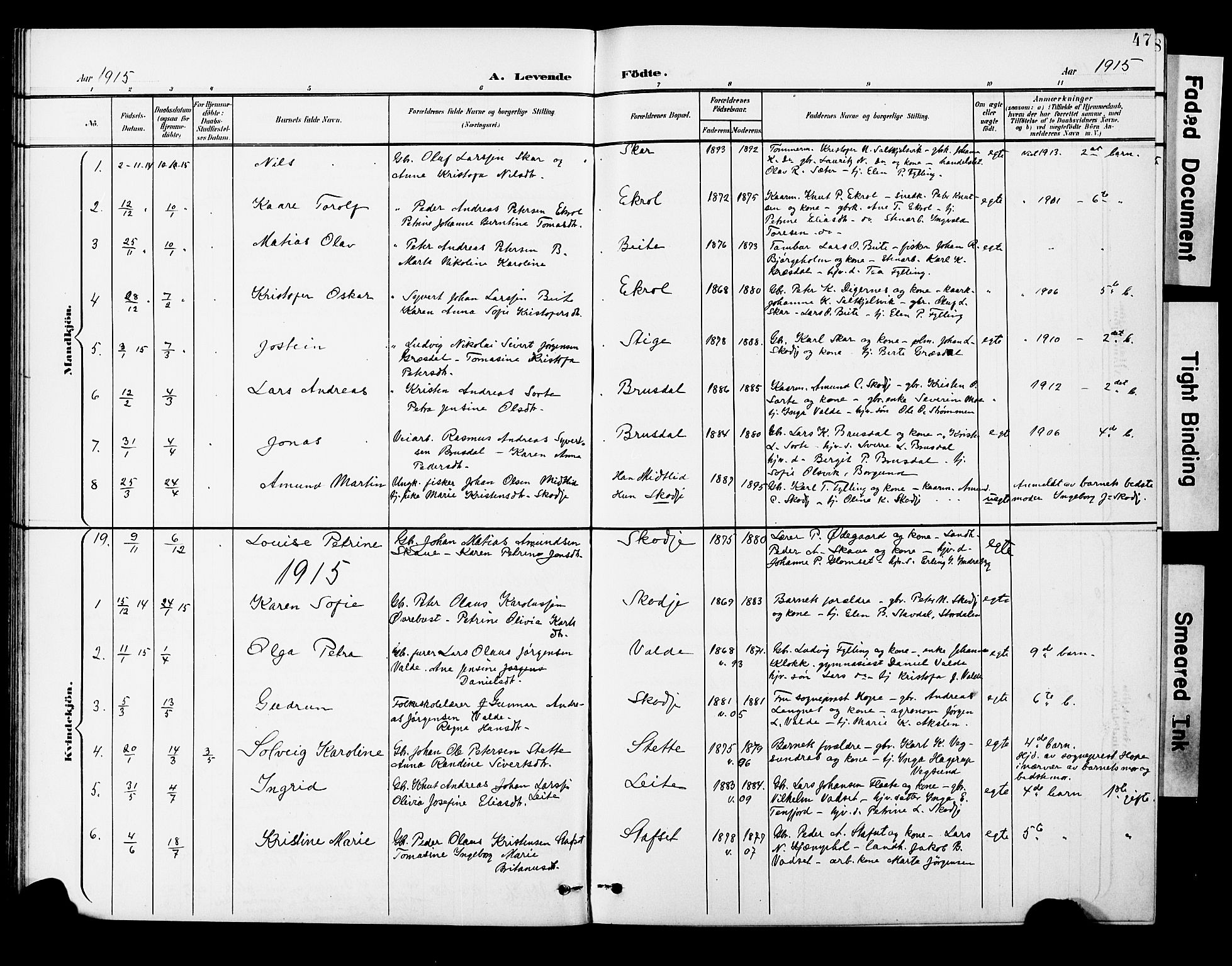 Ministerialprotokoller, klokkerbøker og fødselsregistre - Møre og Romsdal, AV/SAT-A-1454/524/L0366: Parish register (copy) no. 524C07, 1900-1931, p. 47