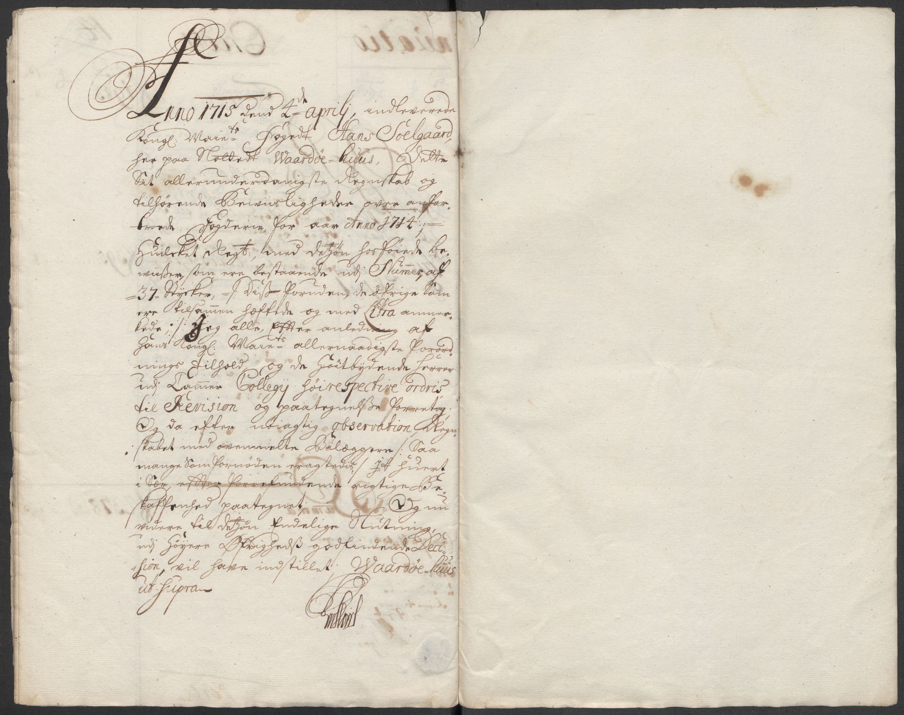 Rentekammeret inntil 1814, Reviderte regnskaper, Fogderegnskap, AV/RA-EA-4092/R69/L4856: Fogderegnskap Finnmark/Vardøhus, 1713-1715, p. 202