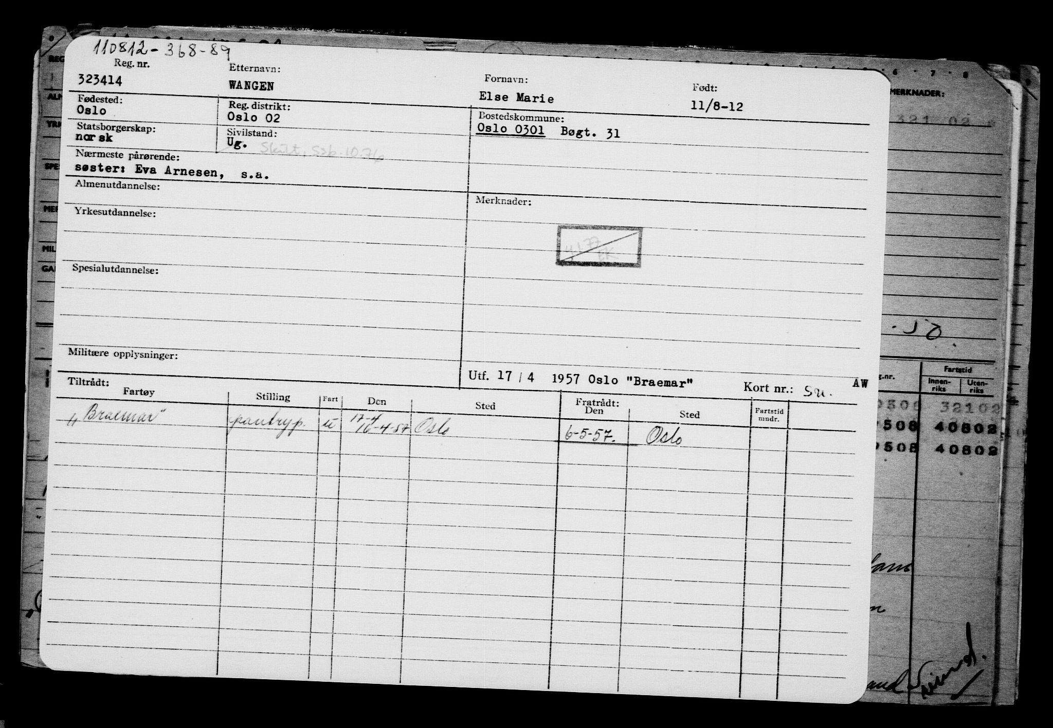 Direktoratet for sjømenn, AV/RA-S-3545/G/Gb/L0106: Hovedkort, 1912, p. 494