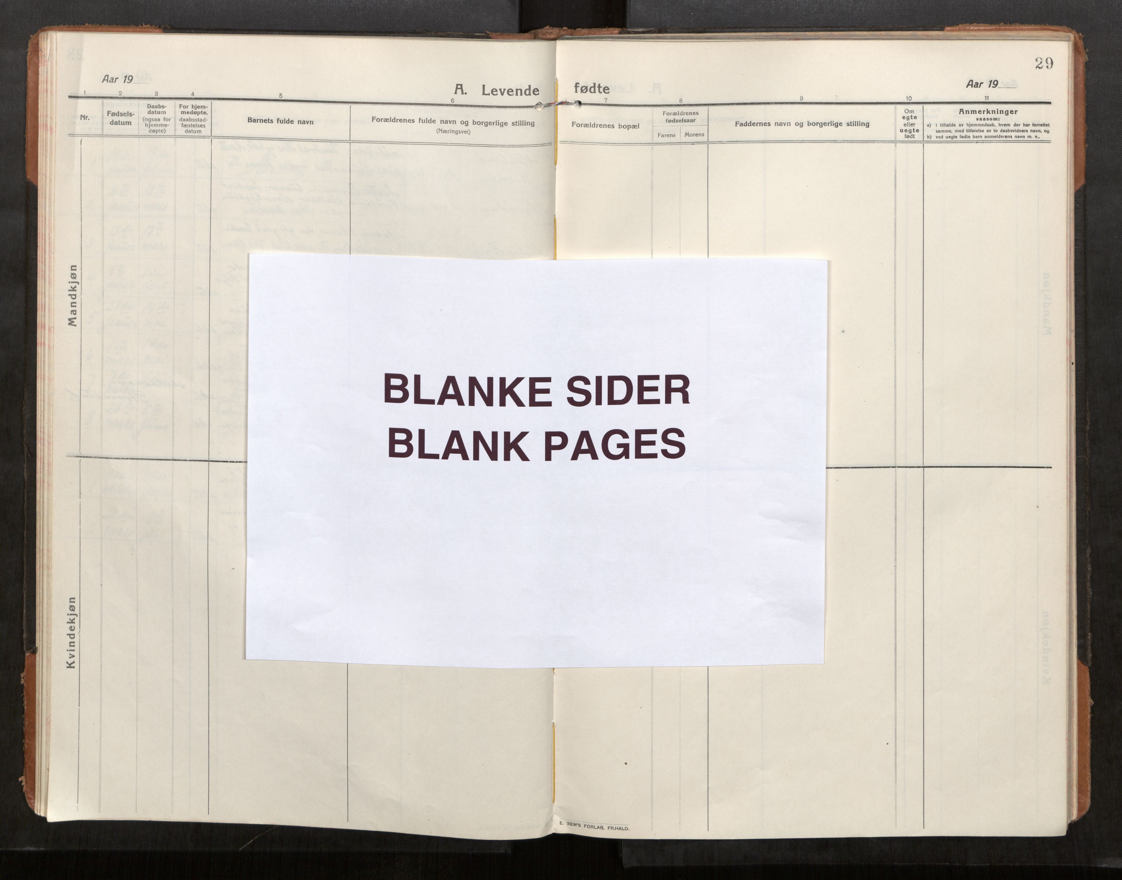 Stod sokneprestkontor, AV/SAT-A-1164/1/I/I1/I1a/L0004: Parish register (official) no. 4, 1913-1933, p. 29