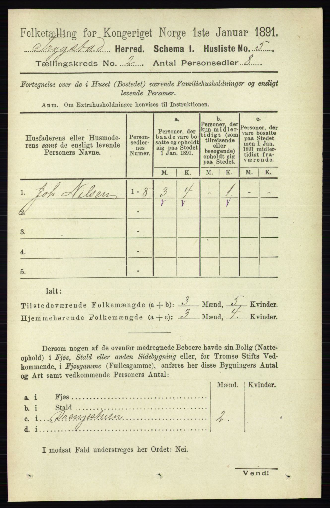 RA, 1891 Census for 0122 Trøgstad, 1891, p. 475