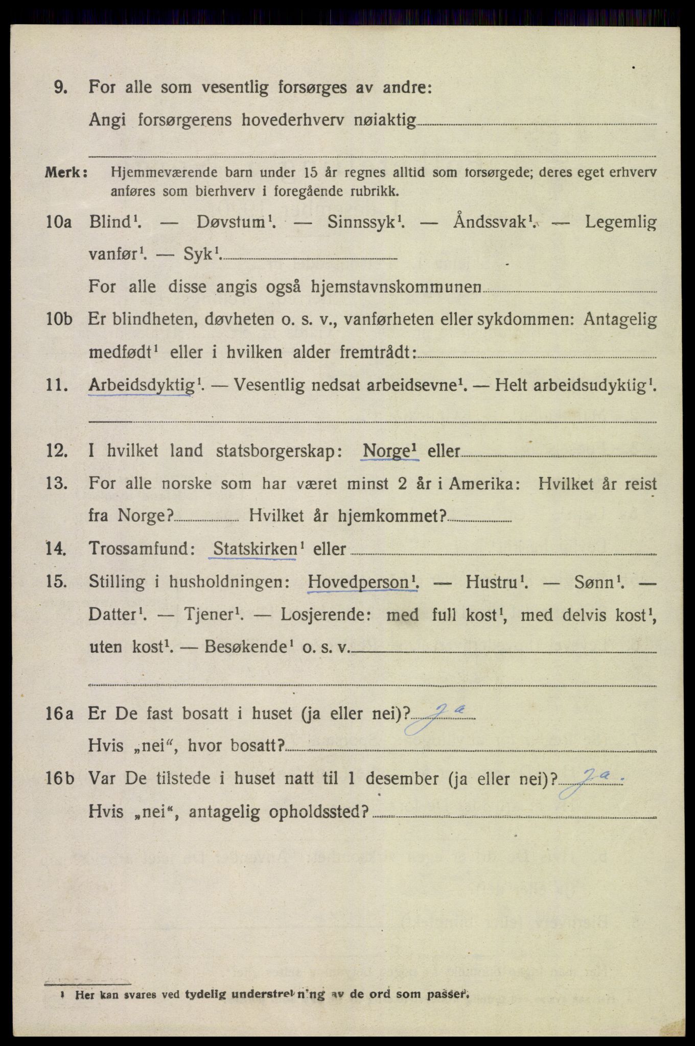 SAK, 1920 census for Dypvåg, 1920, p. 5732