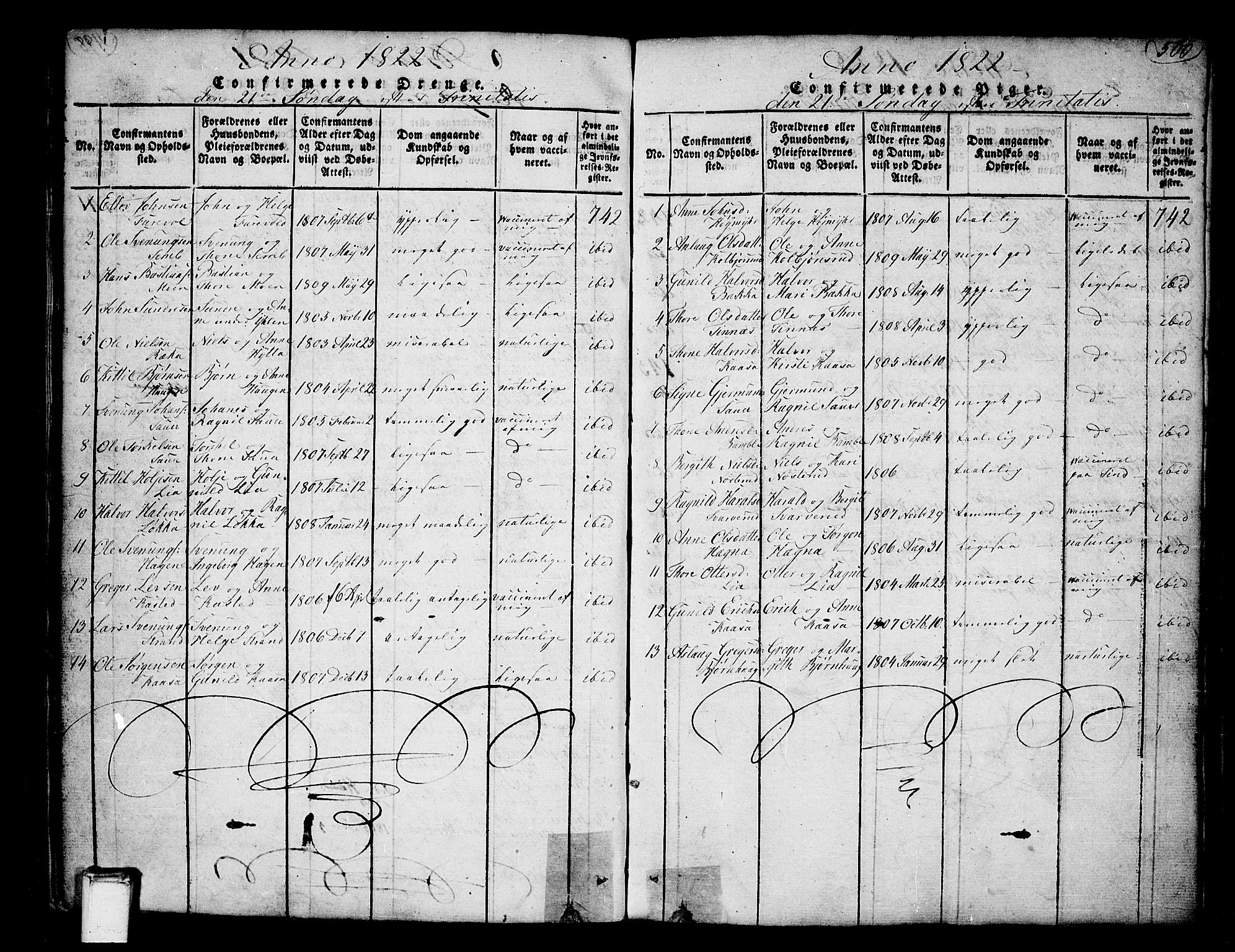 Heddal kirkebøker, AV/SAKO-A-268/F/Fa/L0005: Parish register (official) no. I 5, 1814-1837, p. 499-500