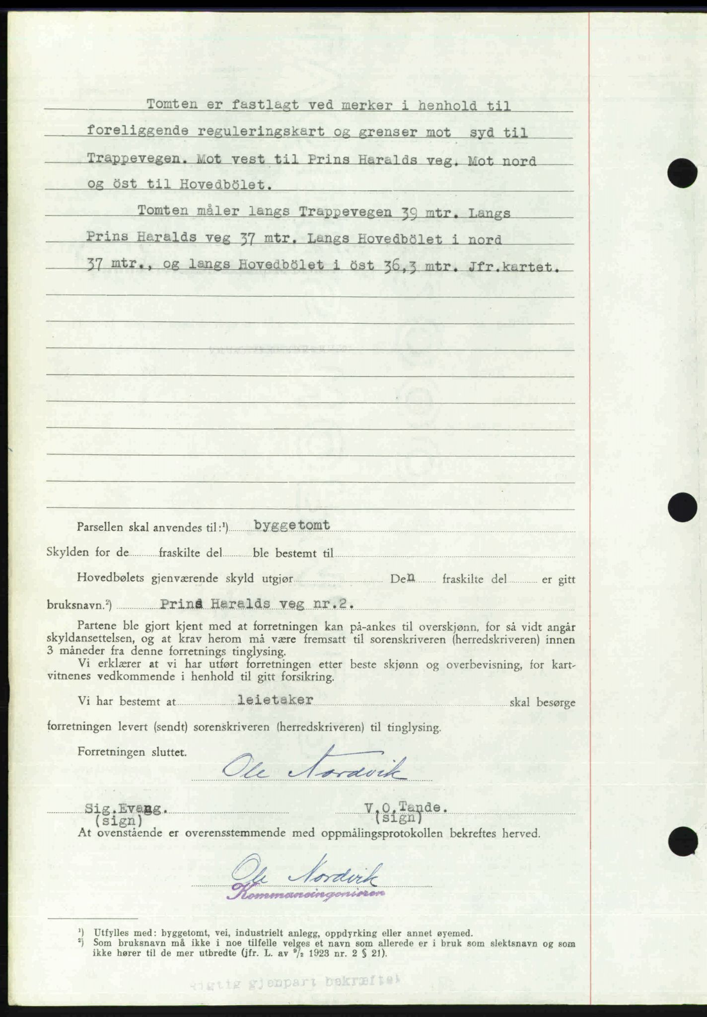 Toten tingrett, SAH/TING-006/H/Hb/Hbc/L0020: Mortgage book no. Hbc-20, 1948-1948, Diary no: : 2910/1948