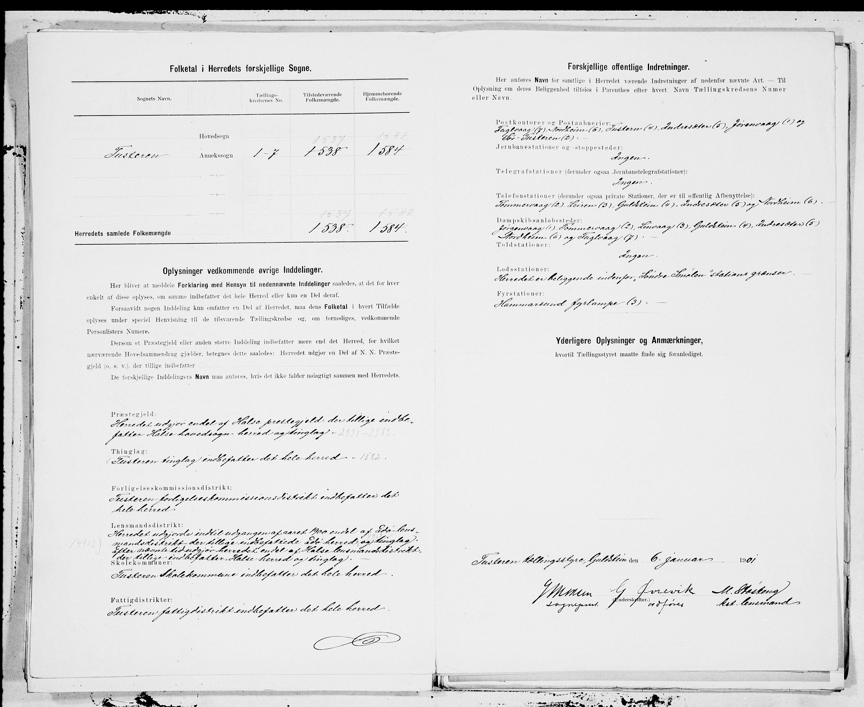 SAT, 1900 census for Tustna, 1900, p. 17