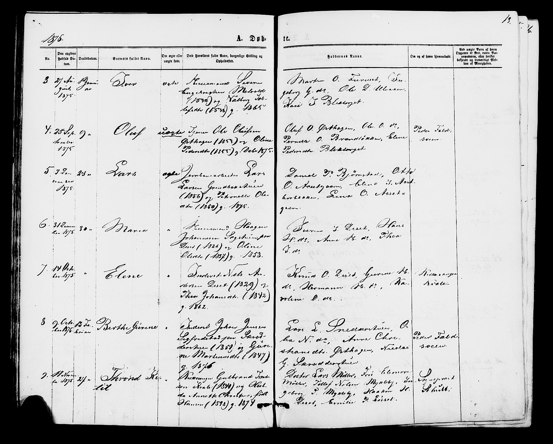 Åmot prestekontor, Hedmark, AV/SAH-PREST-056/H/Ha/Haa/L0009: Parish register (official) no. 9, 1875-1883, p. 13